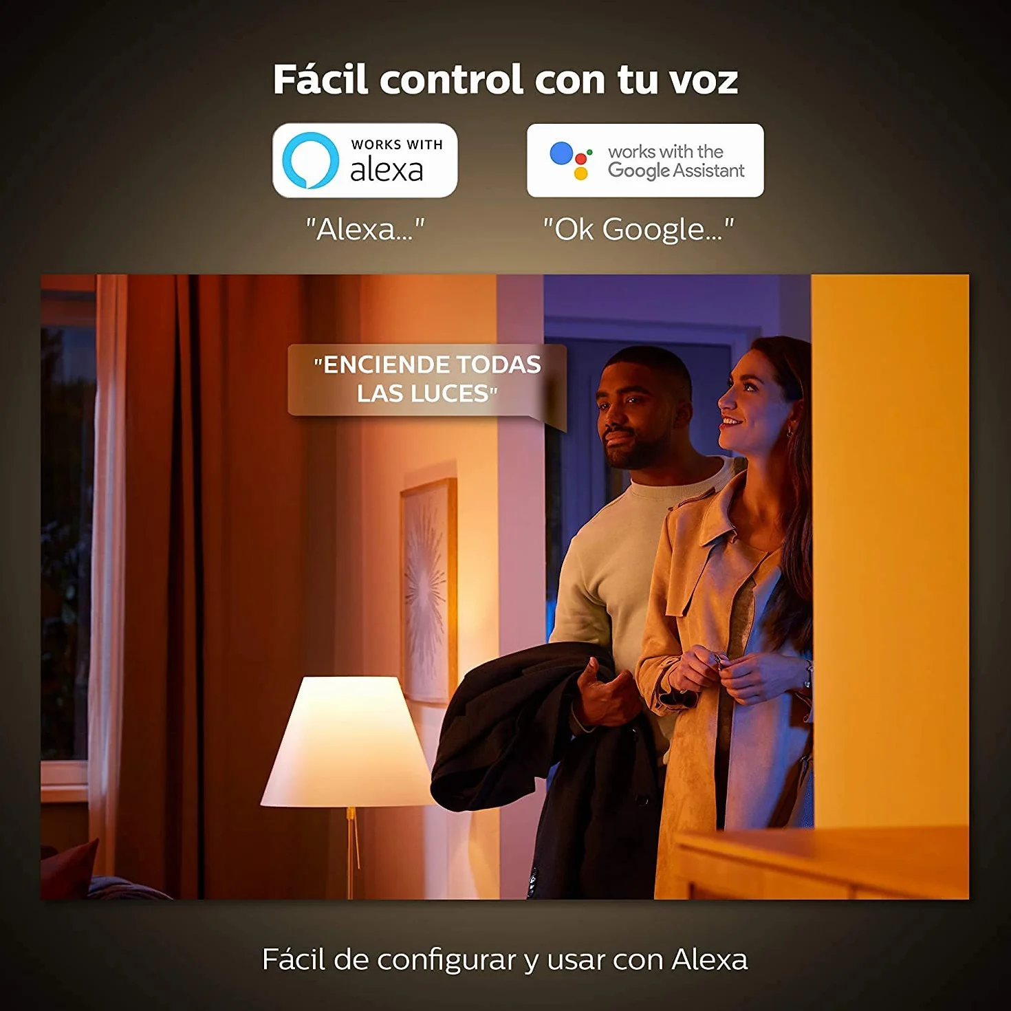 Philips Hue White E27 paquete individual 2x1055lm, regulable, luz blanca cálida, controlable a través de la aplicación, compatible con Amazon Alexa (Echo, Echo Dot)