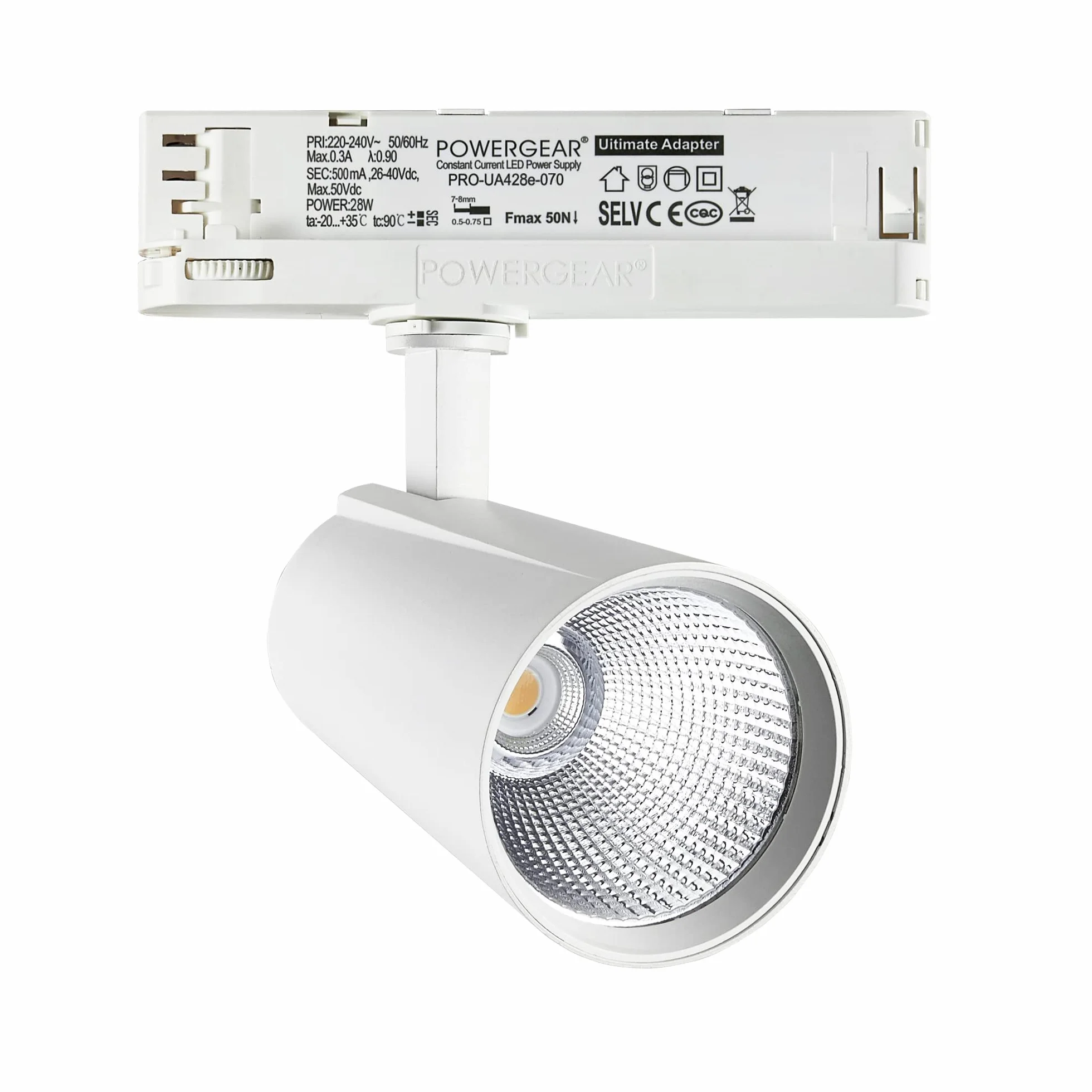 Foco de riel LED 30W Trifásico 4000K 2800lm Aluminio