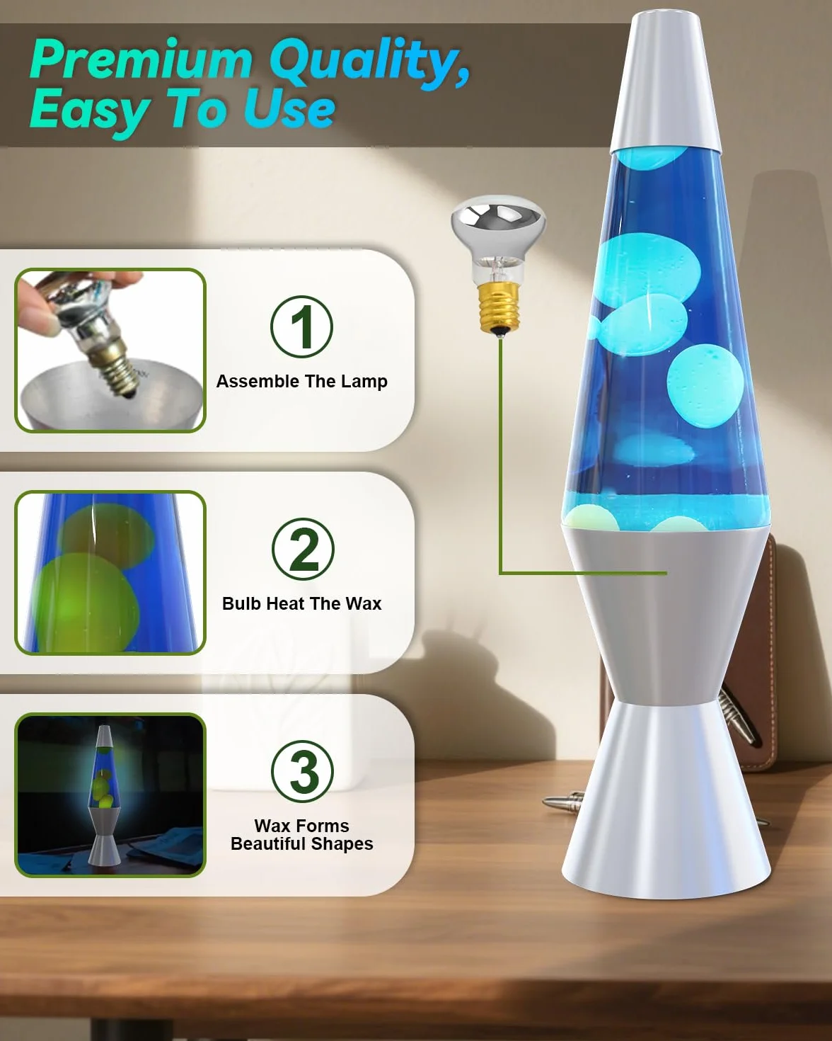 AONESY Lavadora 37cm agua luz azul blanco cera para niños Navidad Cumpleaños Regalo