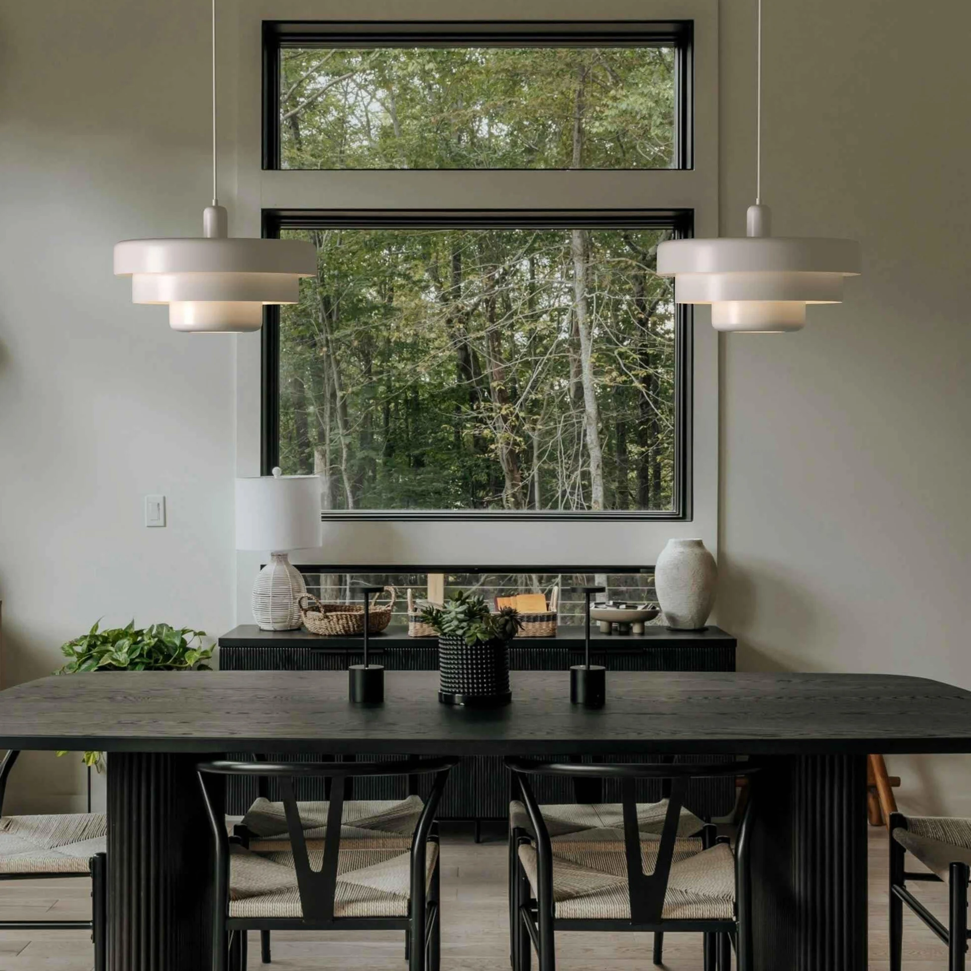 BARCELONA LED Lámpara Colgante MACARRON Blanco 3 Niveles Metal Hierro Estilo Bauhaus E27