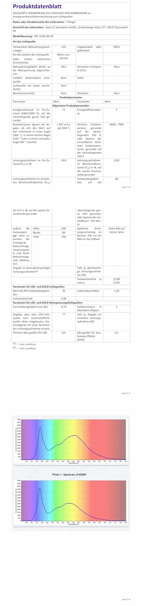 LED Luz de Espejo de Baño 12W 57CM, Iluminación Interior para Armario, Cuadro y Maquillaje - 4000K IP44
