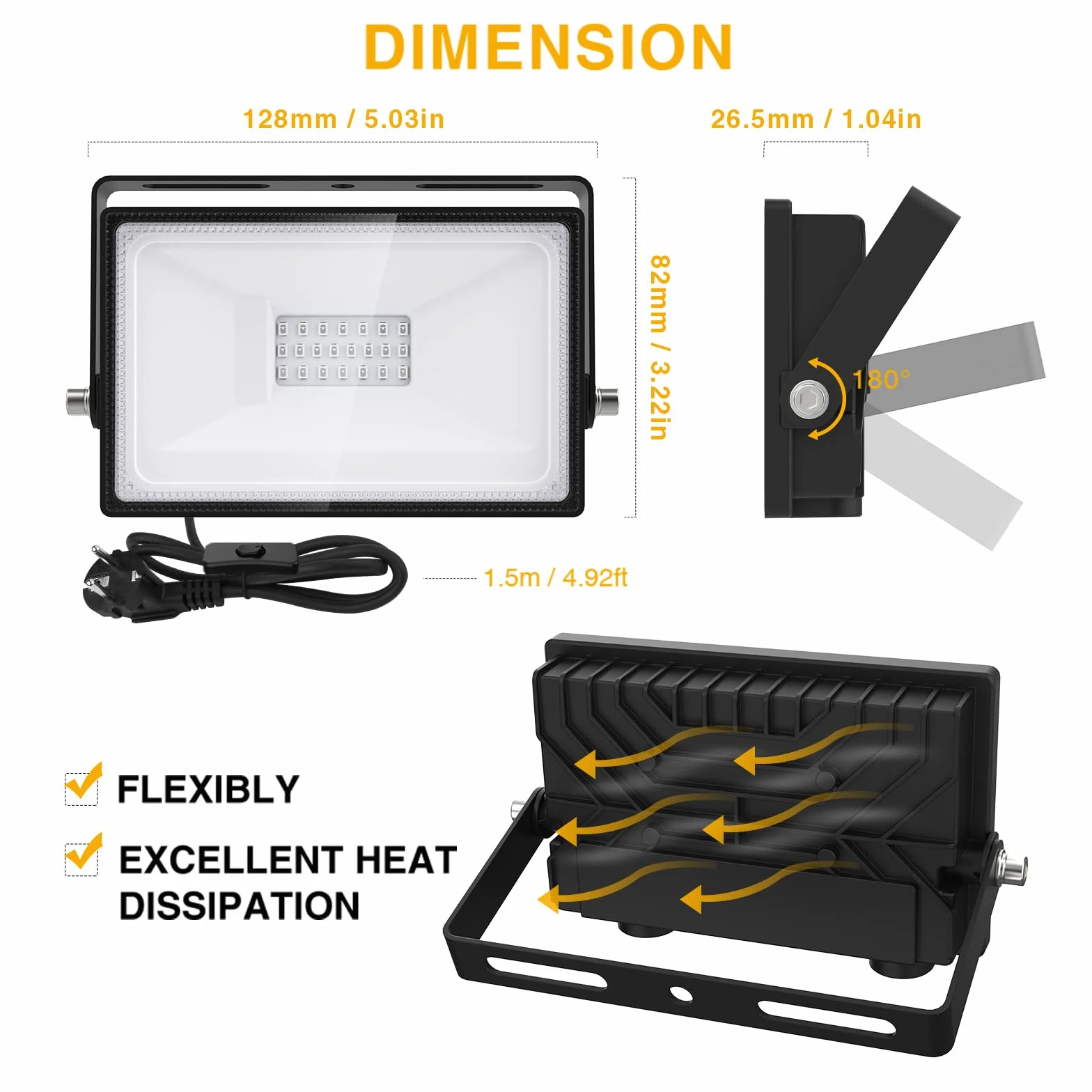 Onforu 2 Pack Luz UV 20 W, IP66 Impermeable Nivel UV-A, Foco Ultravioleta Fluorescente para Escenario Bar Club DJ Discoteca Fiesta KTV Pinta Corporal Acuario Halloween