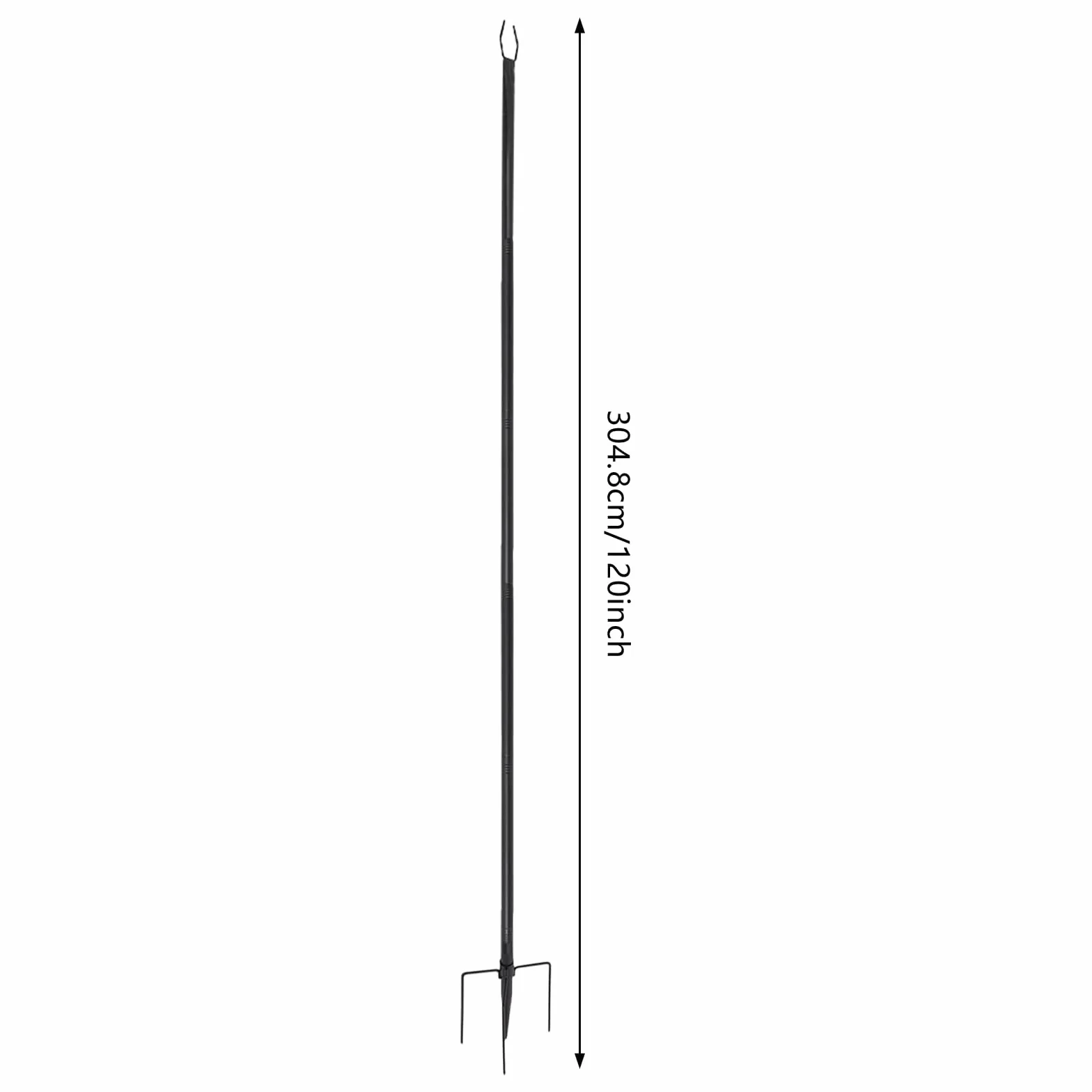 Gancho de Pastor, 4Pzs Postes de Luces de Cadena, Colgador de Pie con Base de 5 Puntas, Ajustable Estaca Jardín Resistente para Exteriores Patios Jardines Camping Iluminación Decoración