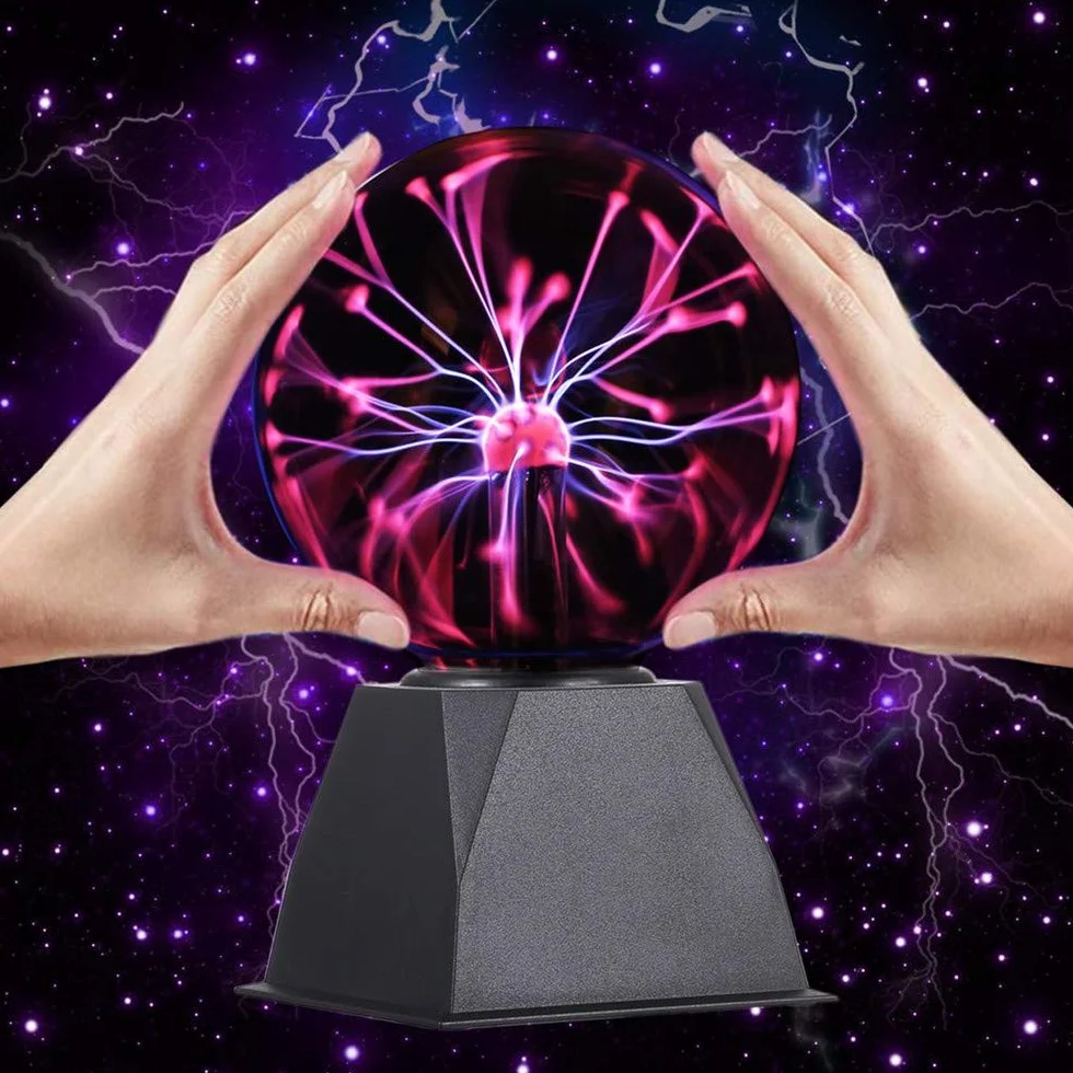 DELIPOP Plasma Ball 6 Pulgadas Sensible al Tacto Lámpara Mágica 220V Luz Roja