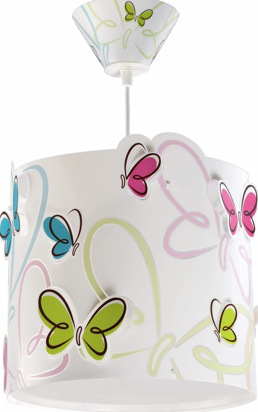 Dalber Lámpara Infantil de Techo Mariposas Butterfly E27 Multicolor