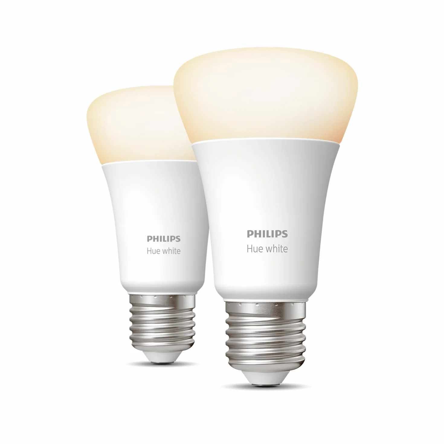 Philips Hue White E27 paquete individual 2x1055lm, regulable, luz blanca cálida, controlable a través de la aplicación, compatible con Amazon Alexa (Echo, Echo Dot)
