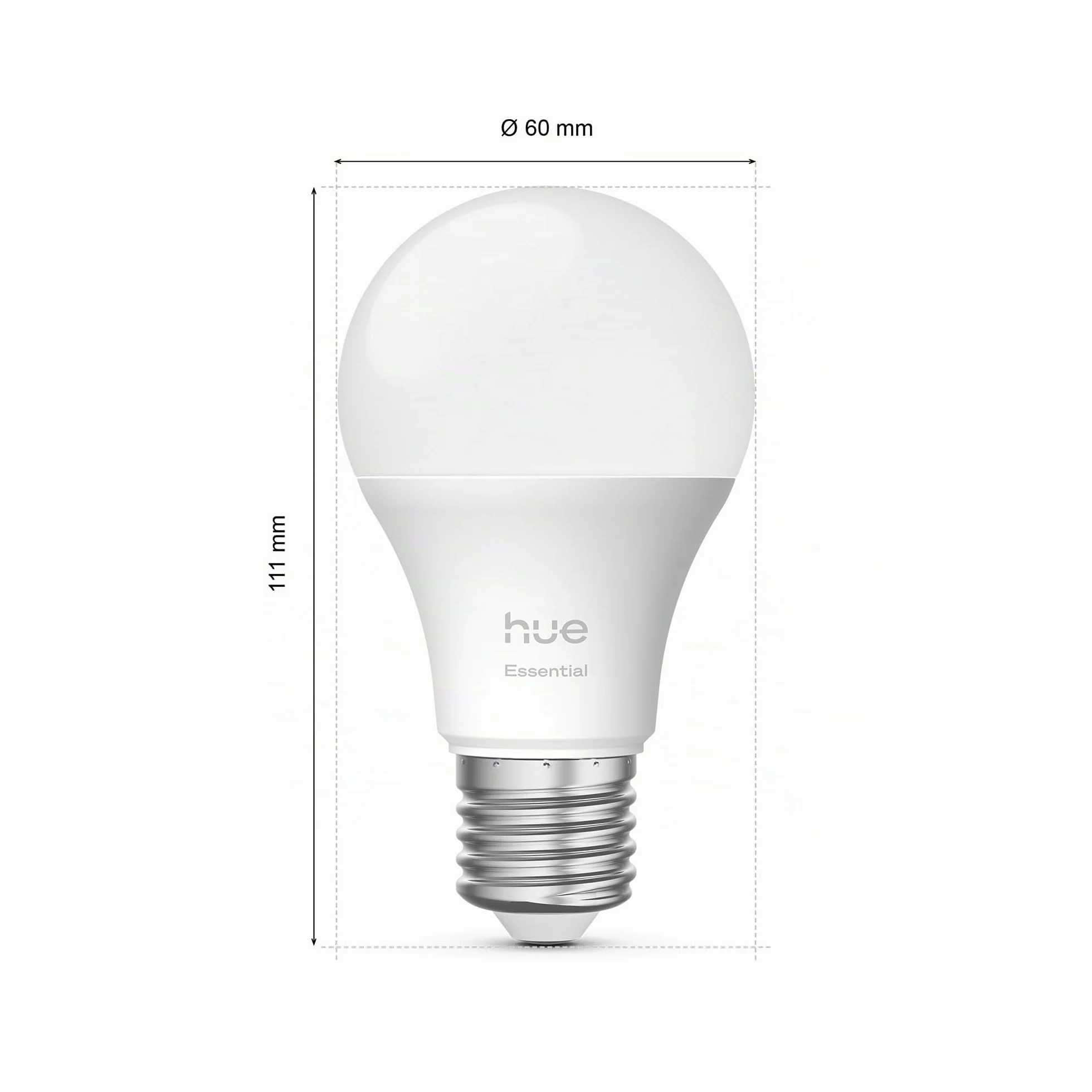 Philips Hue Essential Bombilla LED Inteligente A60 Smart E27 8W 2200-6500K 806lm regulable
