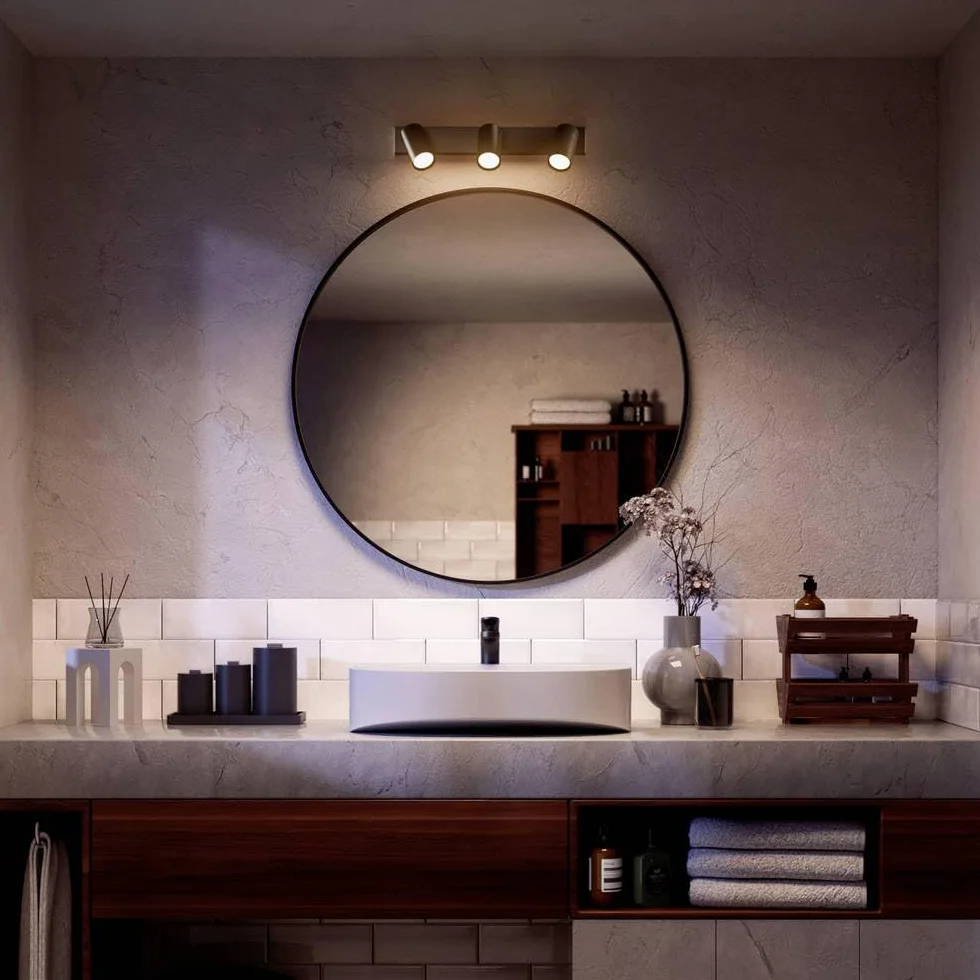 Philips Idris Foco de Baño 3 Luces GU10 IP44 Negro Resistente al Agua