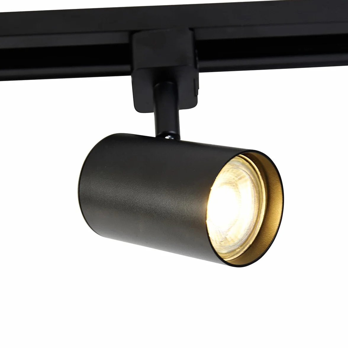 QAZQA Yade Sistema de carril moderno negro 4 luces monofásico Aluminio/Acero LED Max. 4x50W
