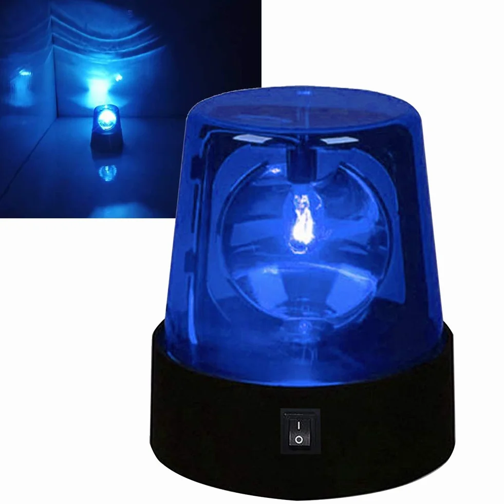 Kisbeibi Luces de advertencia, bola de escenario, luz de advertencia LED, luz giratoria de 360 grados, luces de flash DJ, decoración para club, fiestas en casa, salas de baile (azul)