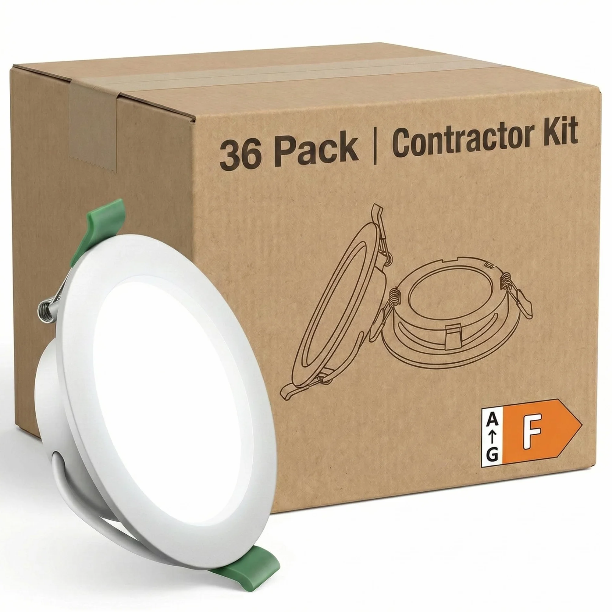 Focos LED Empotrables Techo 4W 6000K Blanco Frío Downlight Redondo Extraplano 28mm Corte Ø 75-80mm 339lm Sin Parpadeo