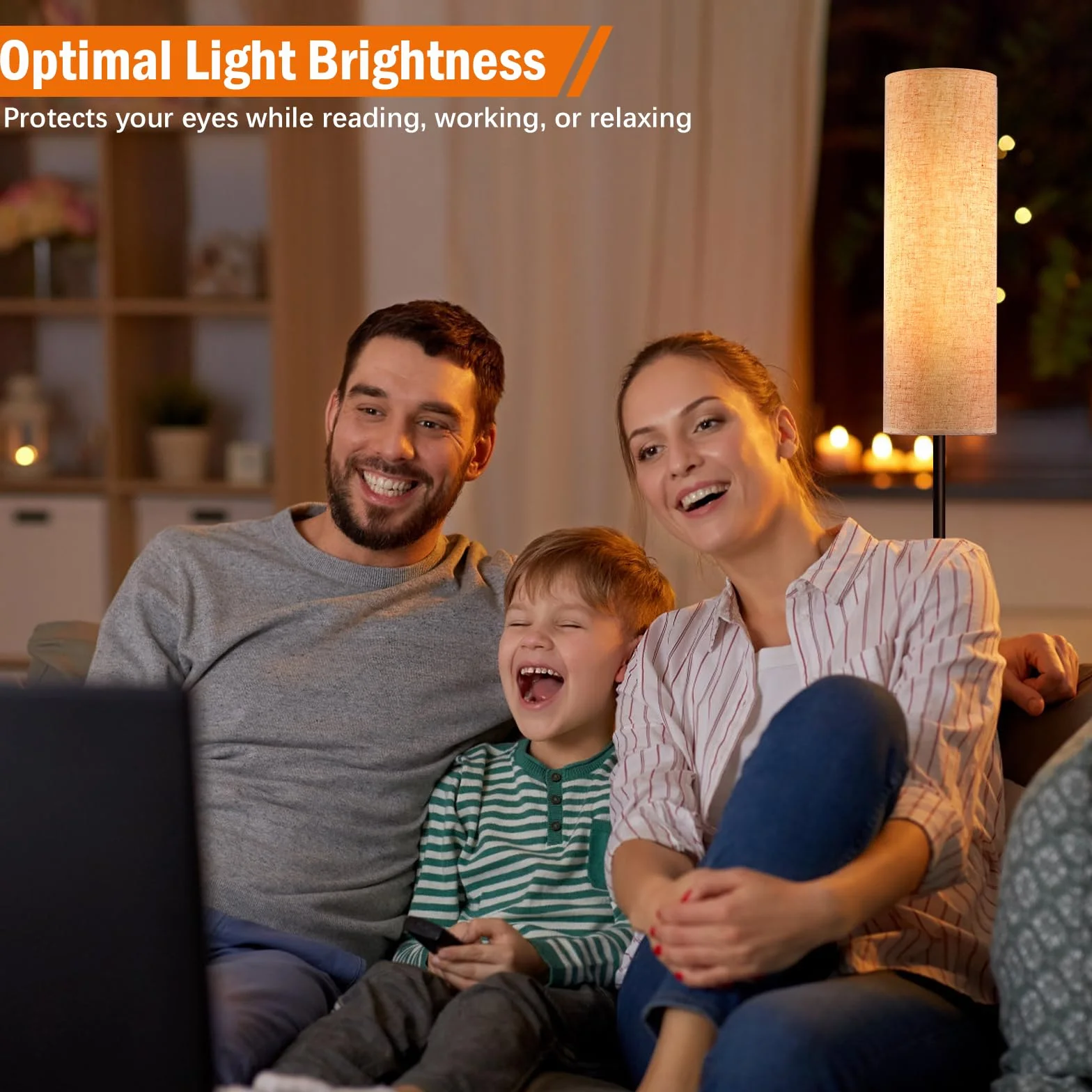 Yicenscoltd lámpara de pie LED regulable 3 temperaturas color E27 12 W pantalla lino interruptor pie