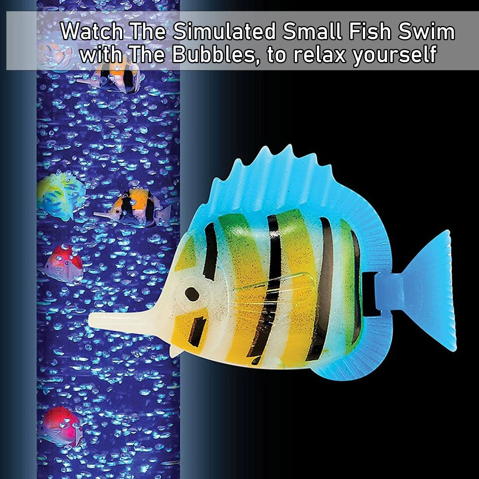 Lámpara de Lava LED con 7 Luces Cambiantes de Color para Acuario, Regalos Sensoriales