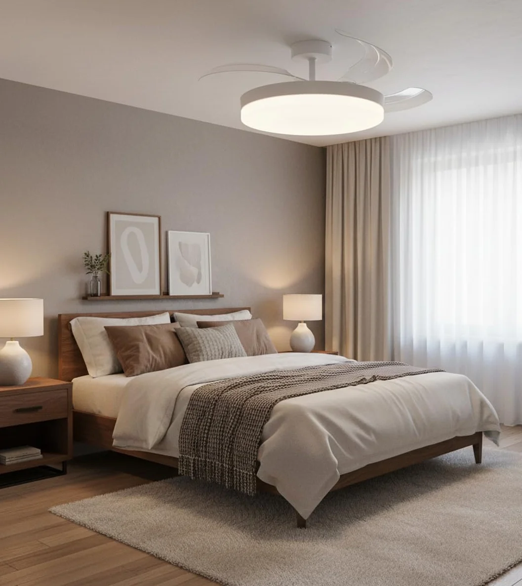 BEL AIR HOME Ventilador de Techo ARES Motor DC LED 36W Control Remoto 3 Aspas Plegables