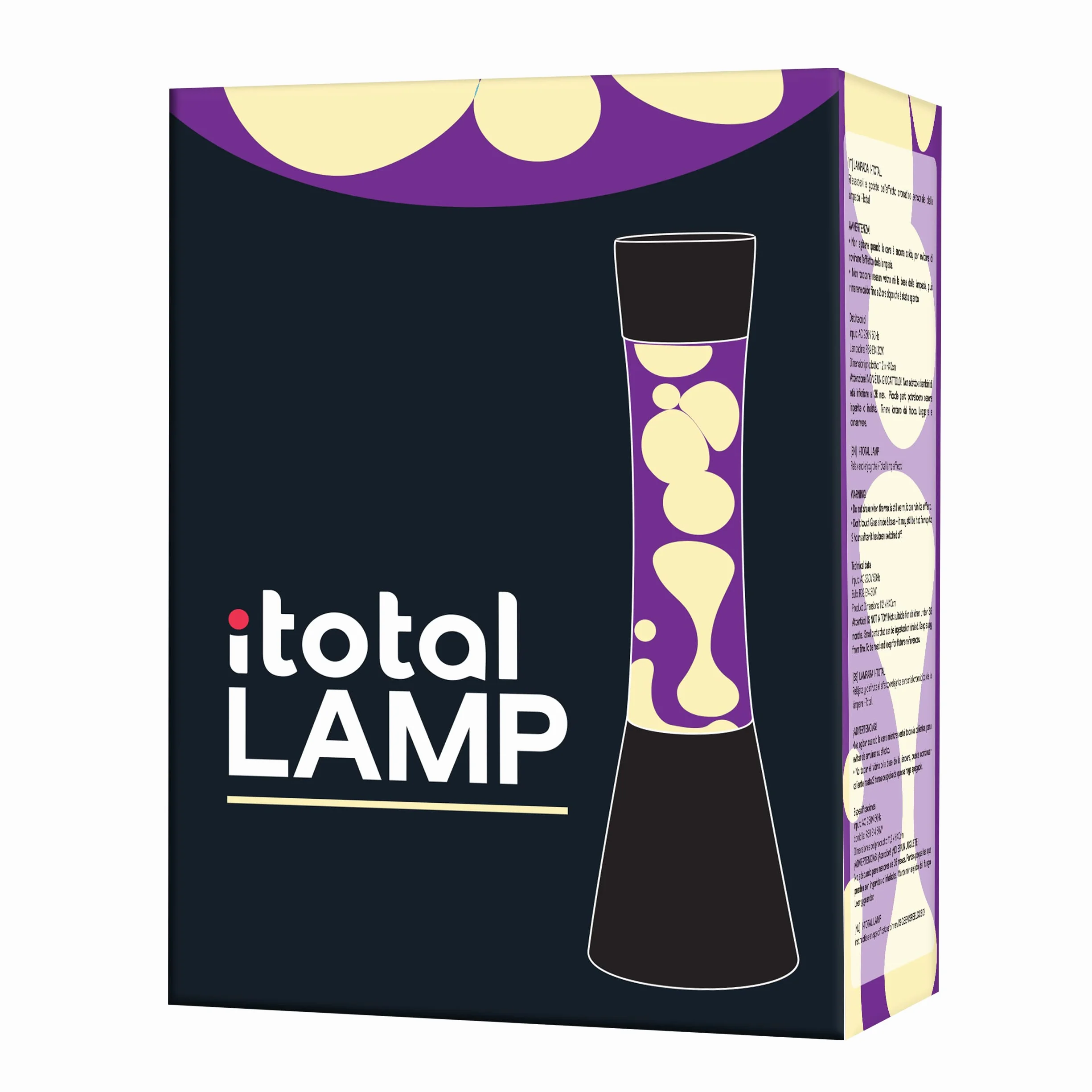I-TOTAL -Lámpara de lava iluminante colorada (Morado 3)
