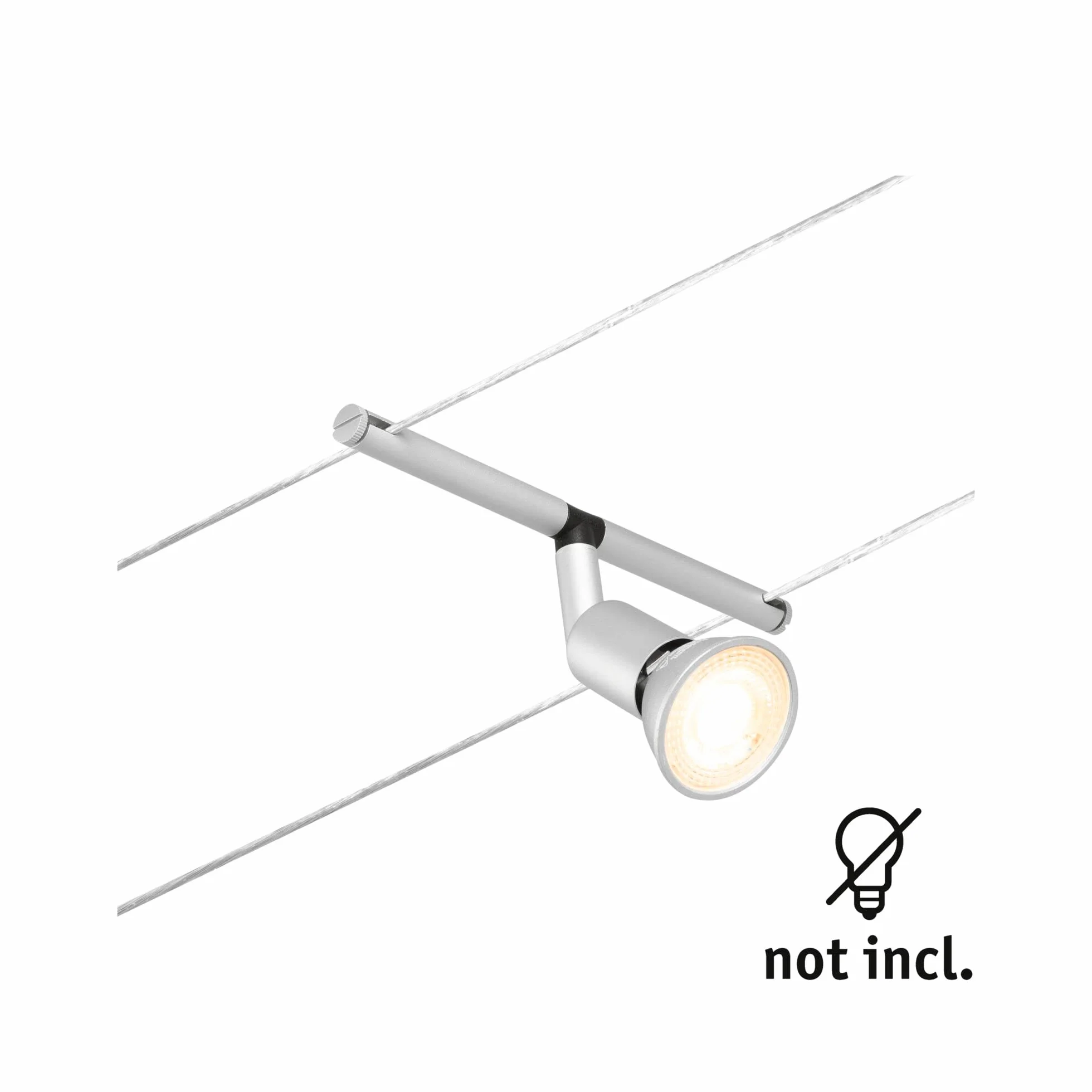 Paulmann Sistema de Cableado Spot Salt, GU5,3, 10W, Cromado Mate