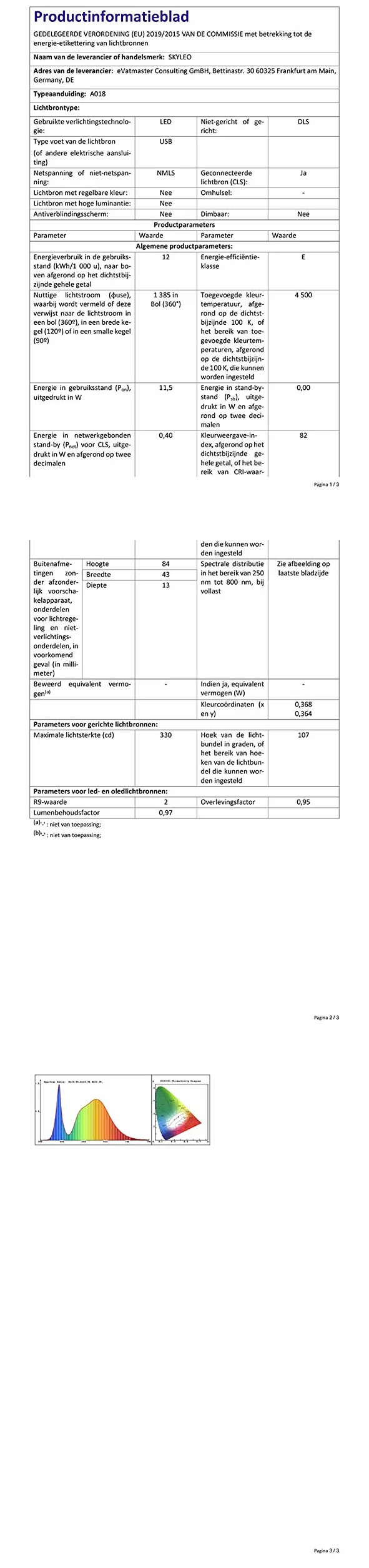 SKYLEO Lámpara Escritorio LED 1300LM 12W Brazo Oscilante Ajustable Negro