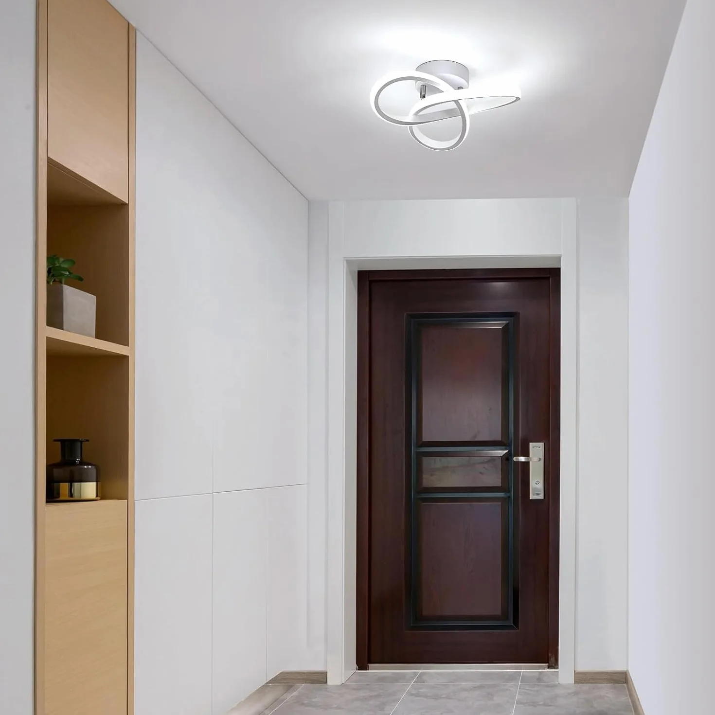 Comely Moderna Lámpara de Techo LED 22W Plafón Blanco, Diseño Flor para Dormitorio Sala de Estar Cocina