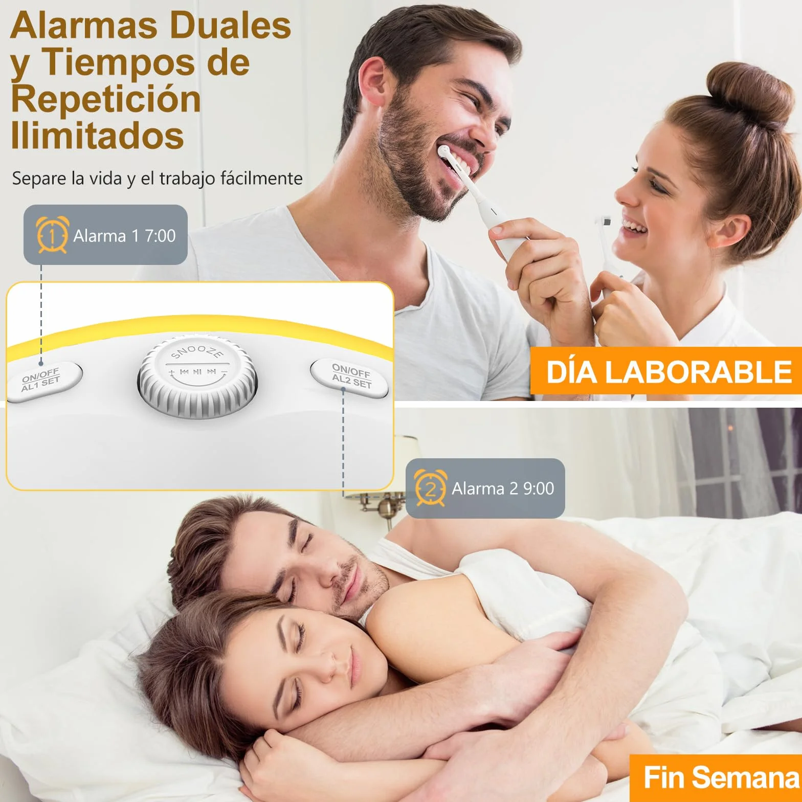 Despertador Luz Bluetooth Wake Up Light Simulación Amanecer Atardecer 17 Colores 2 Alarmas 20 Brillo 22 Sonidos Snooze Radio FM