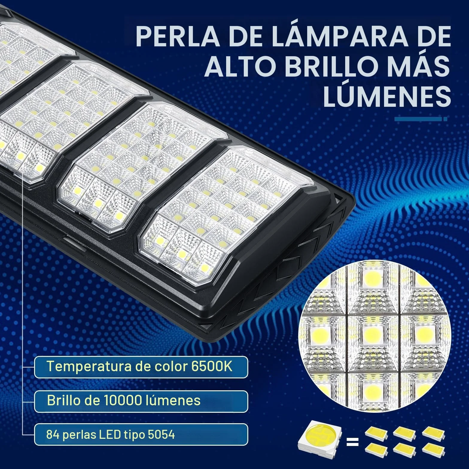 Farolas Solares Exterior 600W, 84 LED Farola Potente con Control Remoto,IP66 Impermeable Luz Solar Exterior Sensor de Movimiento,Foco Solar Luz de Seguridad para Jardín, Patio,2 Paquetes
