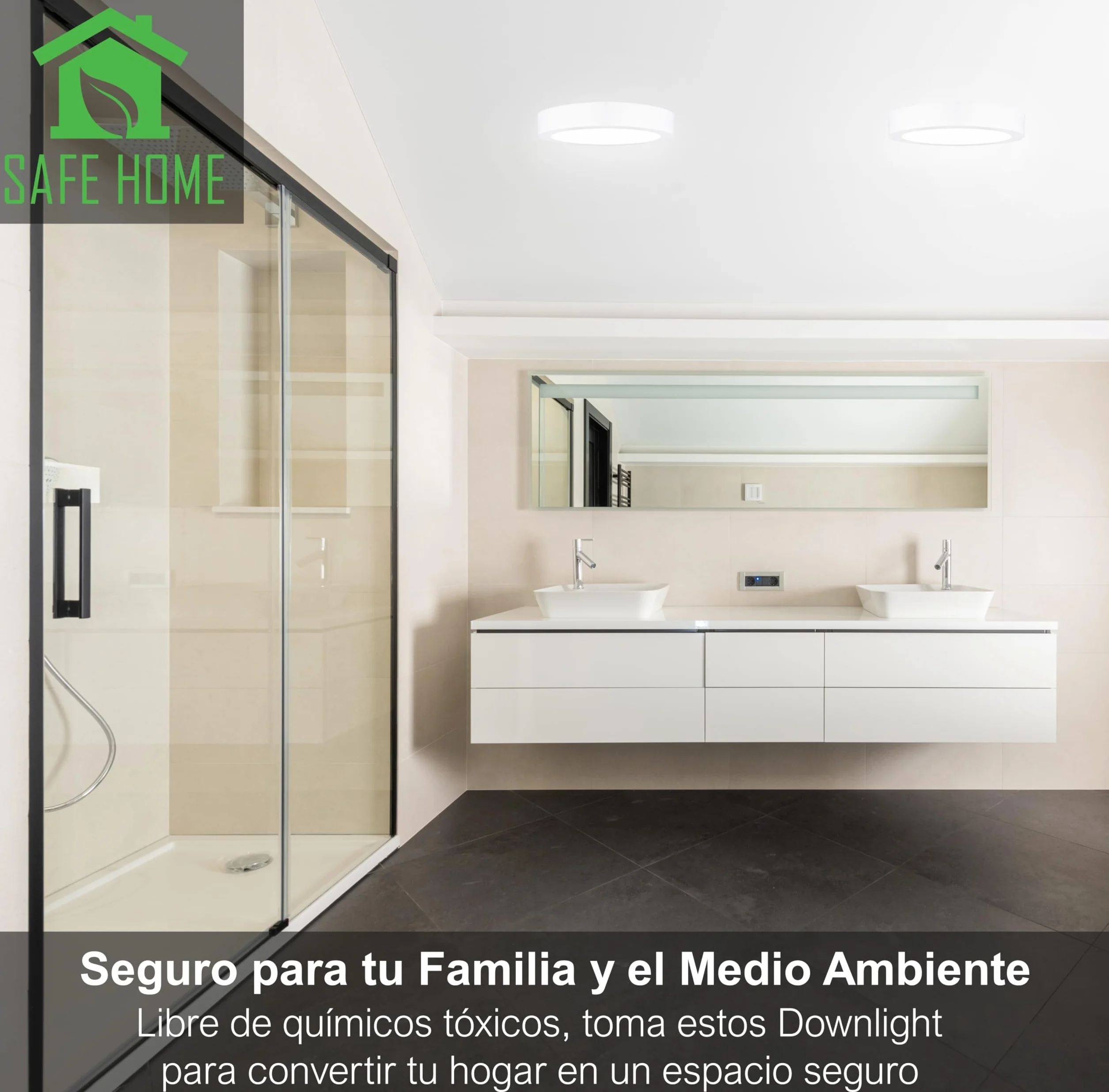 CLAR HYBEC Downlight Techo Superficie 24W Focos Interior Plafón LED Blanco Neutro 4000K Pack 5