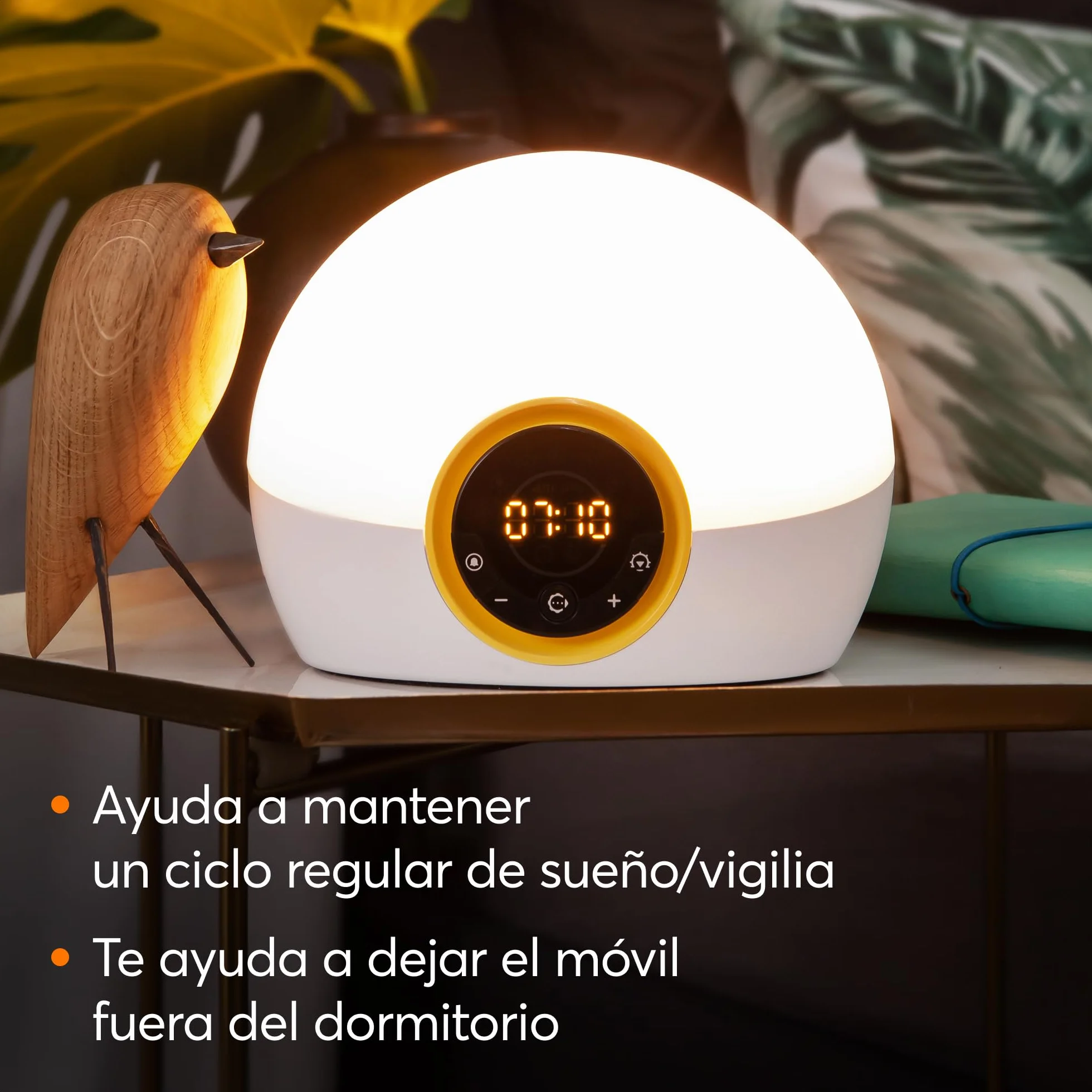 Lumie NBCKE-2000 Bodyclock Rise 100 Despertador de Luz LED, Simulación de la Salida y la Puesta del Sol, Pitido de Alarma Opcional, Blanco