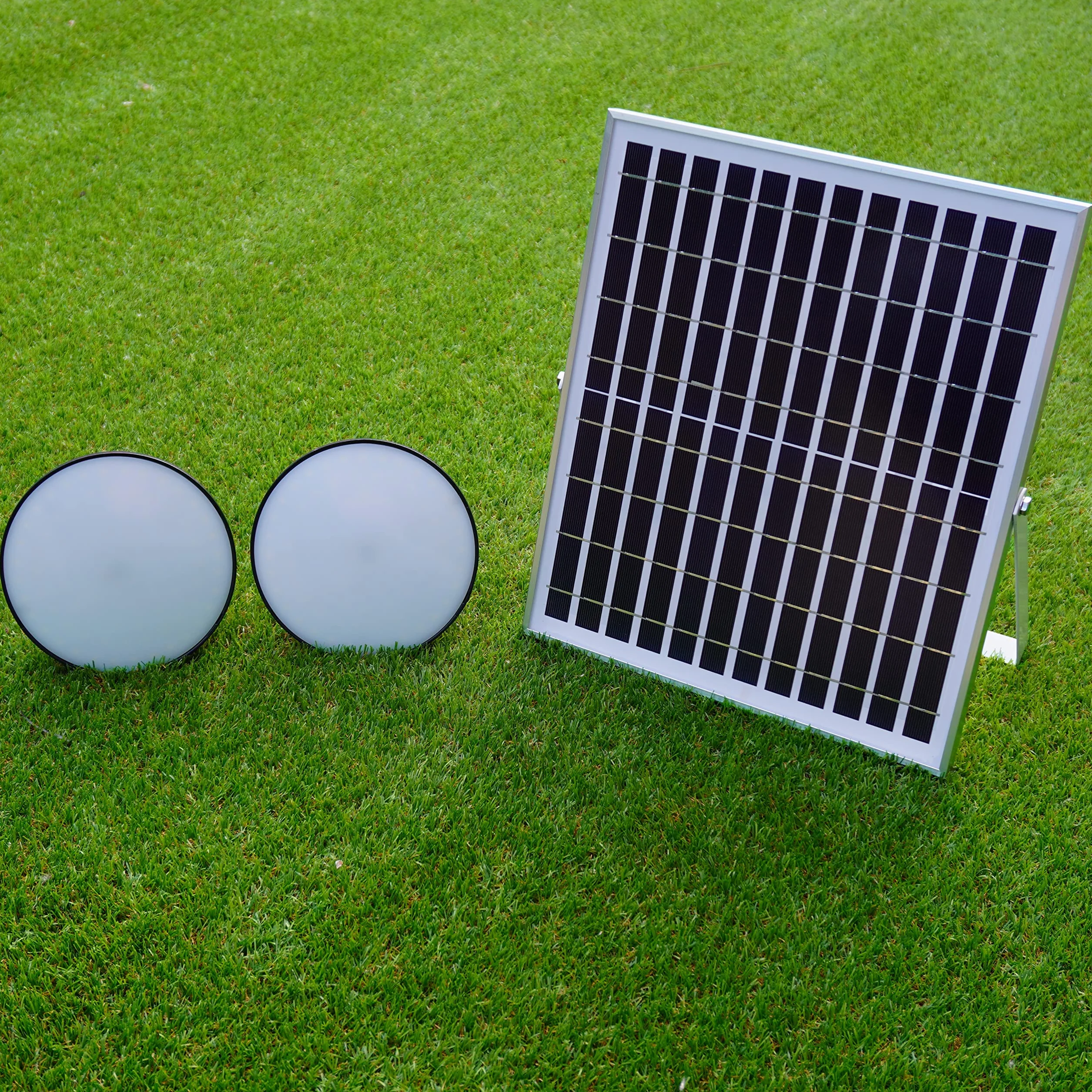 Lámparas Solares Colgantes, 2 Lámparas LED, Exterior, Interior, Luces Solares con Placa Solar, Batería, Mando a Distancia, IP65, Autonomía 8-15 Horas