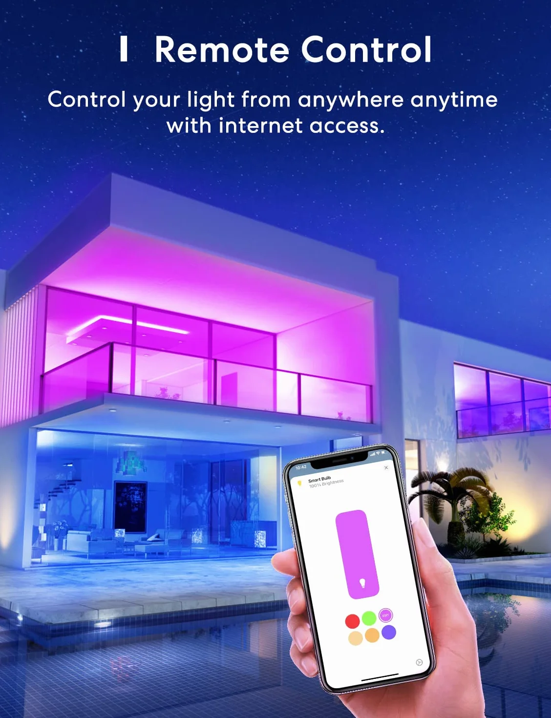 Meross Bombilla Inteligente Alexa, Bombilla LED E27 para Apple HomeKit, Google Home y SmartThings, RGBWW, 2700-6500K, Pack de 4