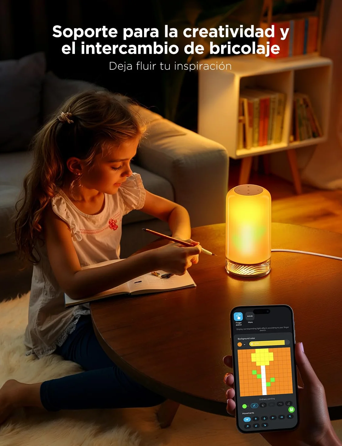 Govee Lamparas de Mesita de Noche Tactiles RGBICWW LED Regulable, 70+ Modos de Escena, 2700-6500K, Compatible con Alexa, Funciona con Matter
