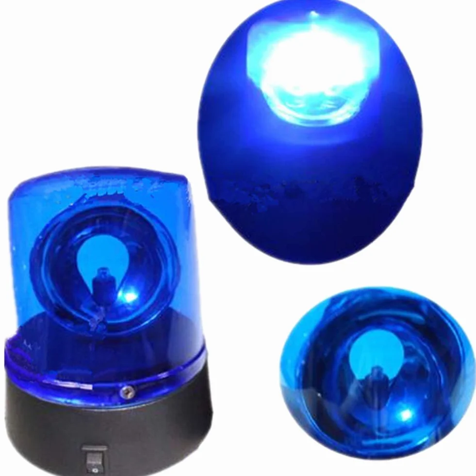 Kisbeibi Luces de advertencia, bola de escenario, luz de advertencia LED, luz giratoria de 360 grados, luces de flash DJ, decoración para club, fiestas en casa, salas de baile (azul)