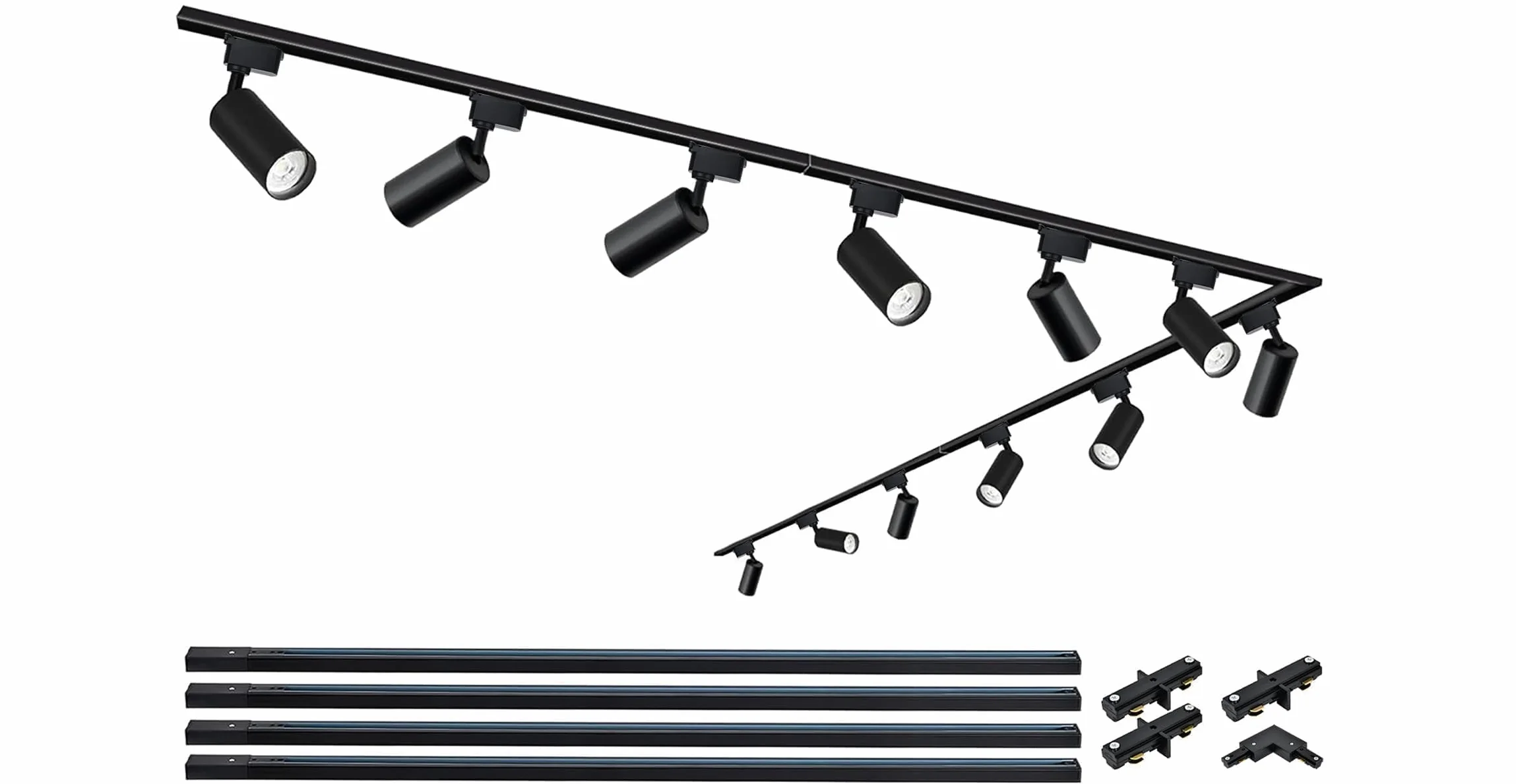 Kit de rieles LED 20W 6000K Blanco Frío Enchufe para sistema H