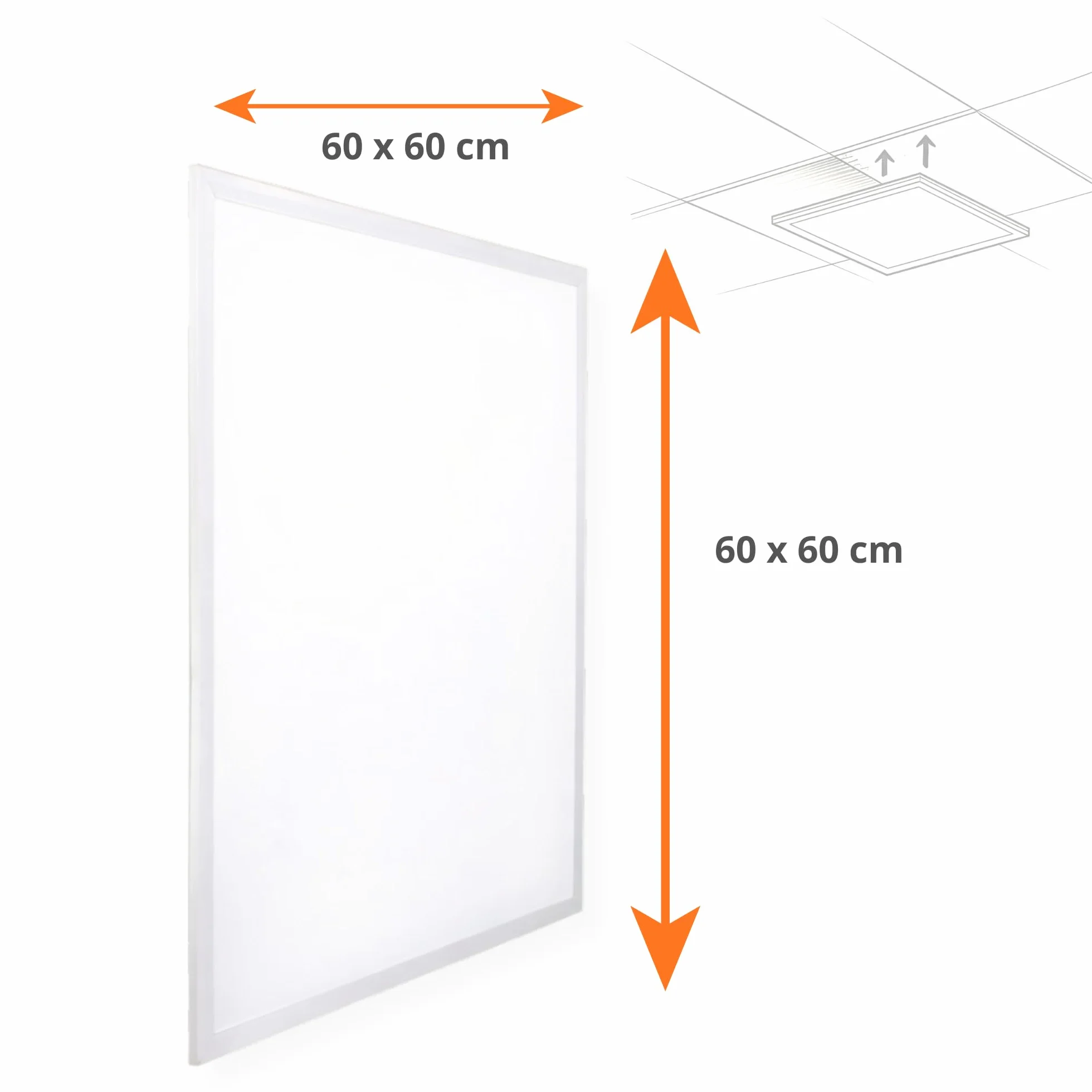 Panel LED Retroiluminado 60x60cm 48W Blanco Frío 6000K 4500 lúmenes Pack x4