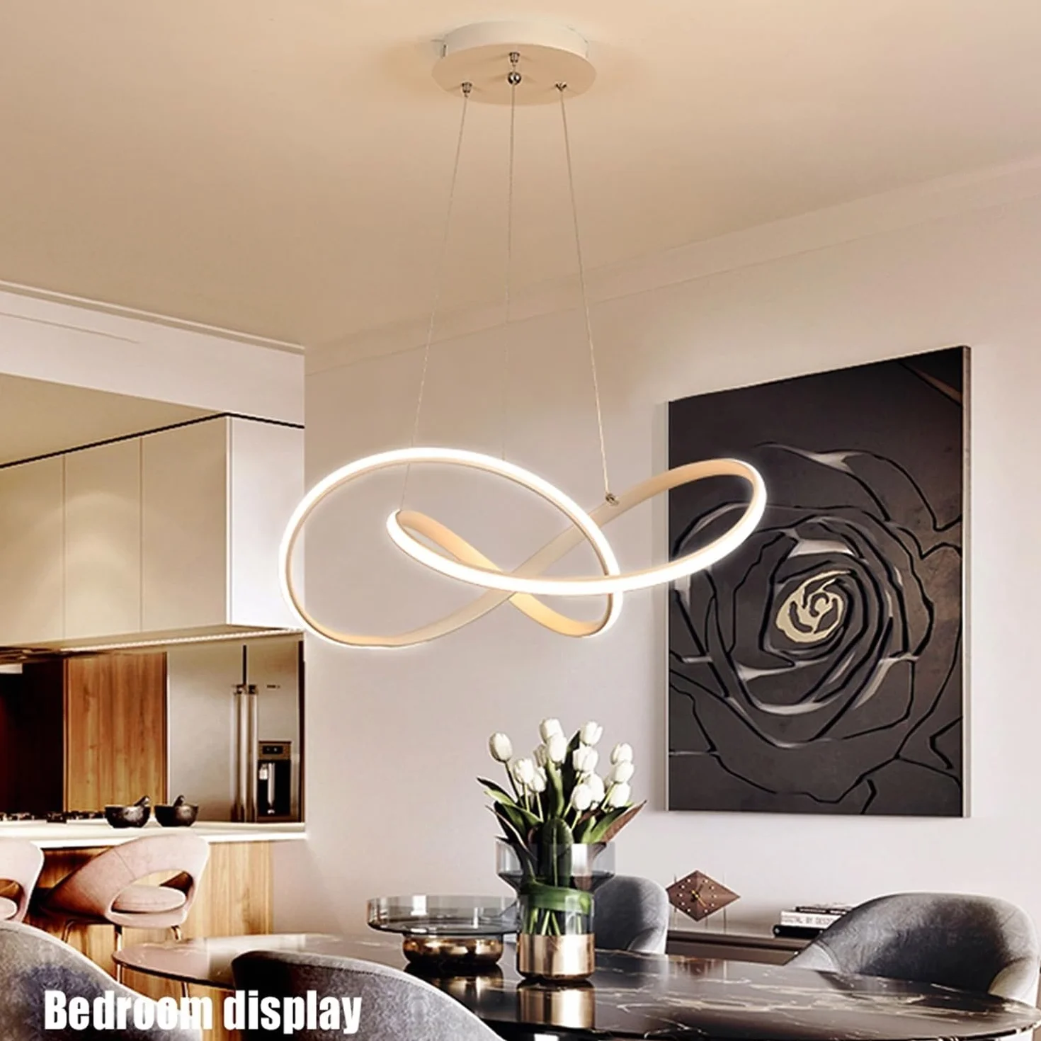 LED Lampara Techo Colgante 30W Regulable Altura Ajustable 50cm
