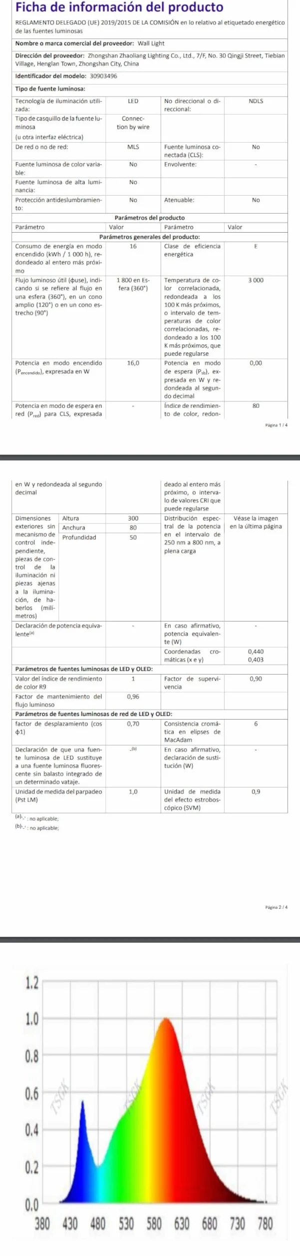 Riserva Apliques de Pared Exterior 16W, IP65 Impermeable Lámpara de Pared LED Moderna, 3000K Blanco cálido, Negro
