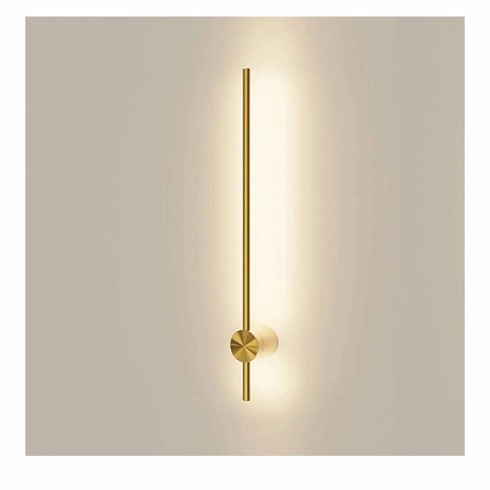 Lámpara Aplique de Pared LED Lineal Dorado 3000K Rotación 330° Ajustable