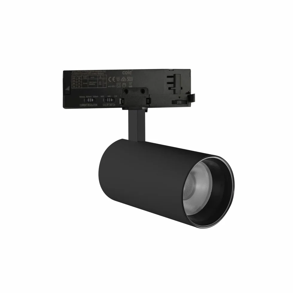 Foco de Carril LED Trifásico Potencia_Temperatura de Color Regulables 20_25_30W 6000_4000_3000K Negro [ATL080030-T-B] | Greenice