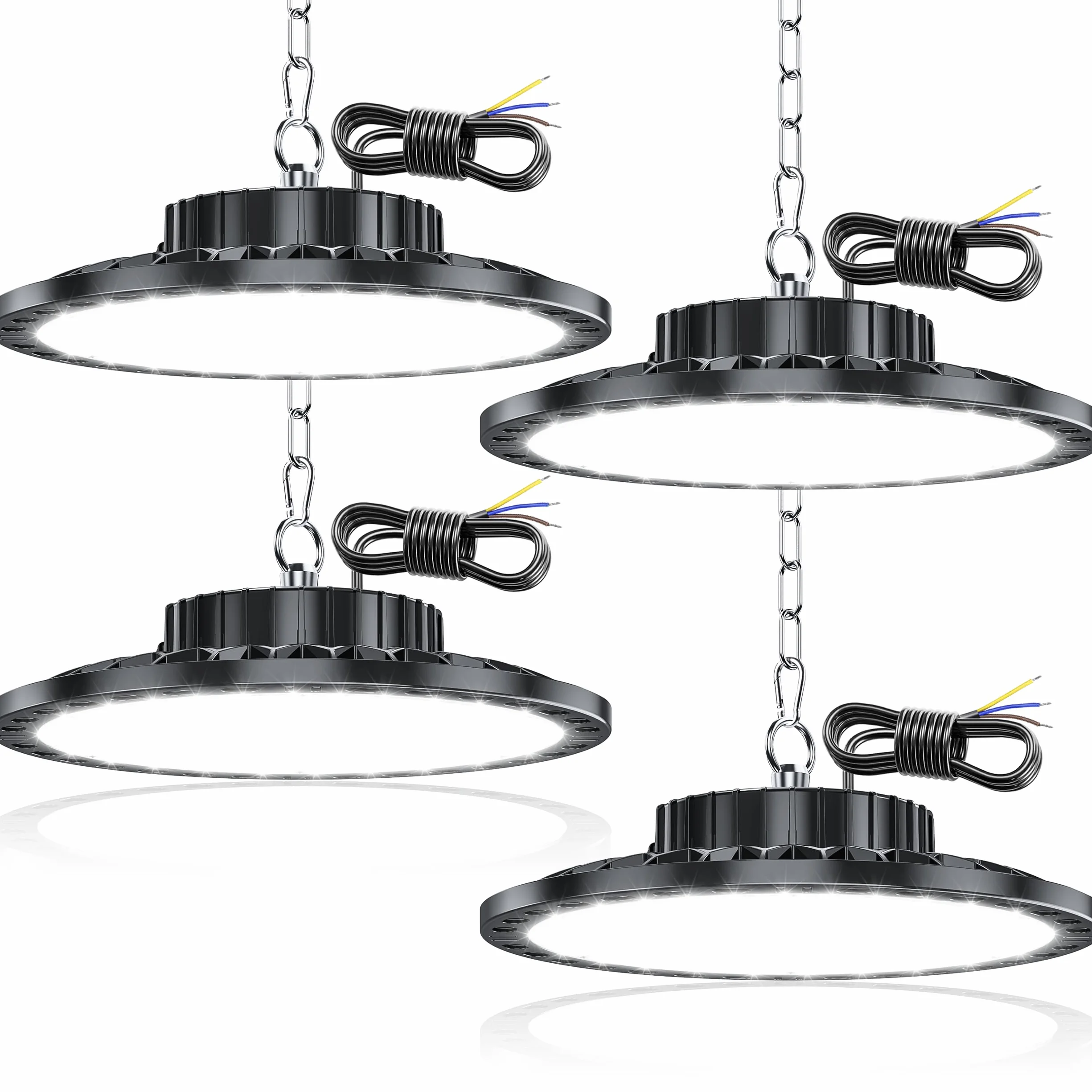 UFO LED Lámpara de Alta Bahía 100W 10000LM 7000K Blanco Frío IP65 Impermeable Industrial