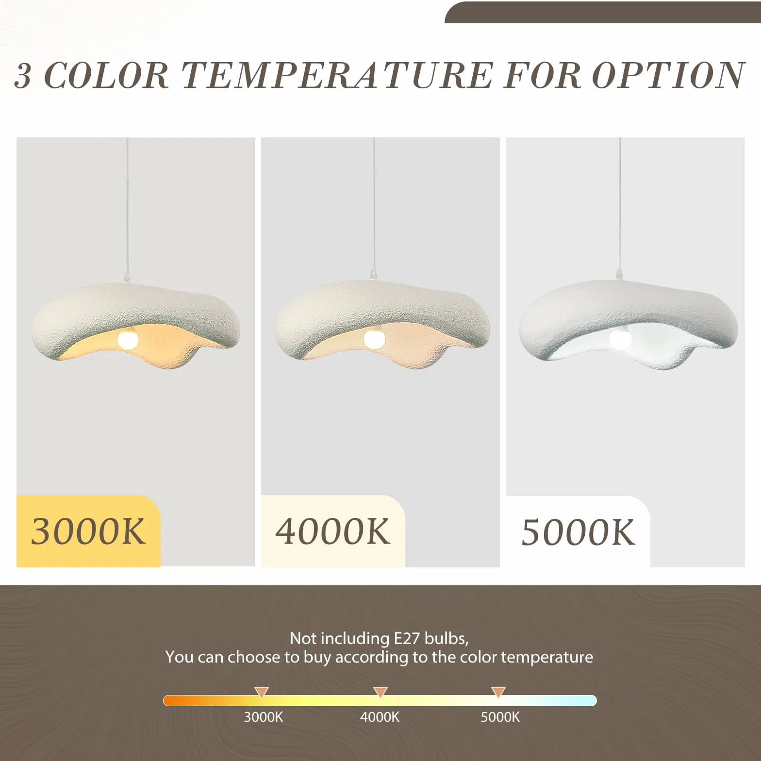Wabi-Sabi Estilo Lámpara Techo Colgante Japonés Comedor Forma Irregular Nube Blanca Lámpara Araña Ajustable E27 50cm