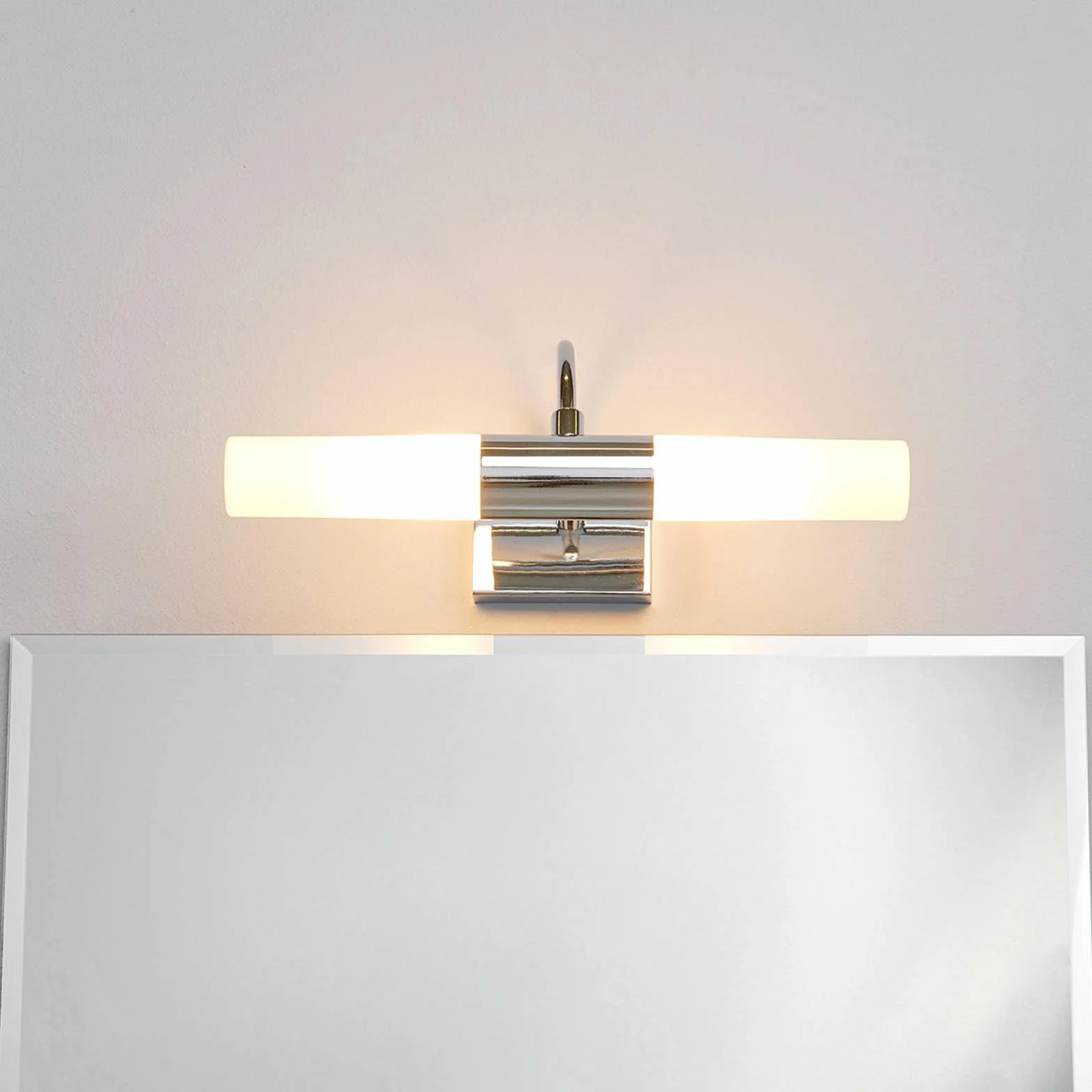 Lindby Lámpara de pared Devran (Moderno) en Plateado hecho Metal e.o. para Cuarto baño (2 llamas, G9) lámparas aplique