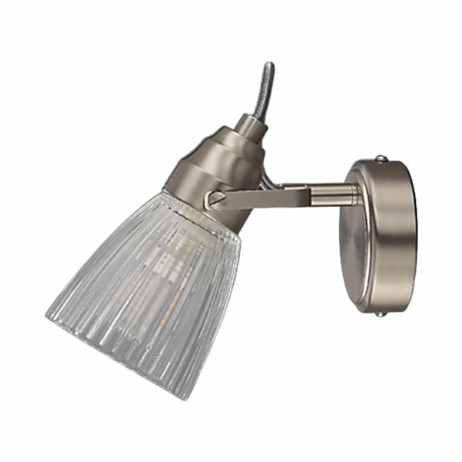 Lindby Lámpara de pared Kara Gris Vidrio 1 llama G9 aplique baño