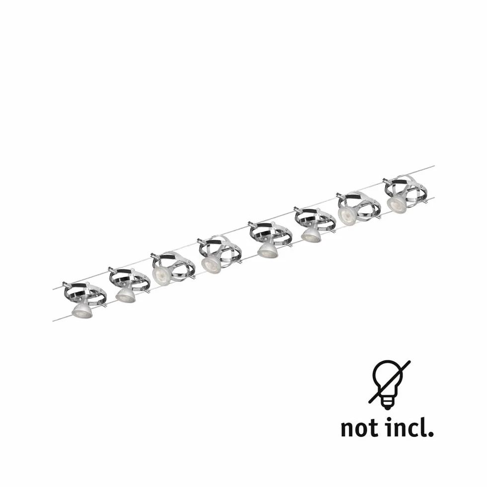 Paulmann Set Cardan Cableado Corriente Continua 8x10W GU5,3 Regulable Lámpara LED