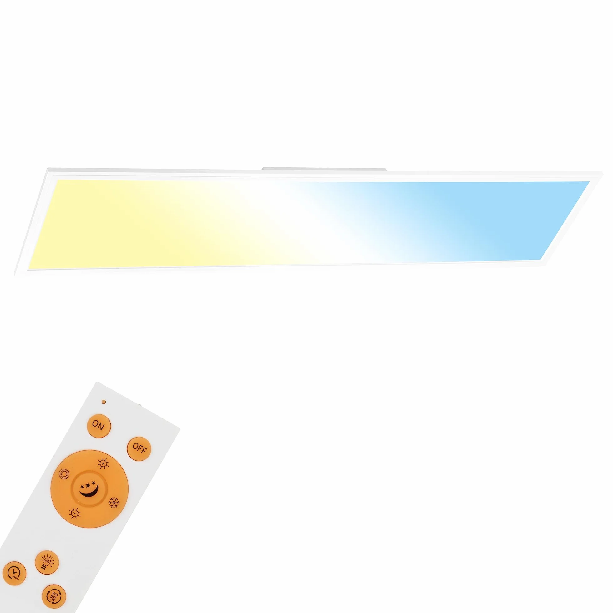 Briloner - Panel de Techo LED, Panel LED Techo Regulable, Control de Temperatura de Color, Control Remoto, 18 W, 1800 Lúm, 120x30 cm, Plafon LED Techo, Lampara Cocina Techo, Paneles LED, Blanco
