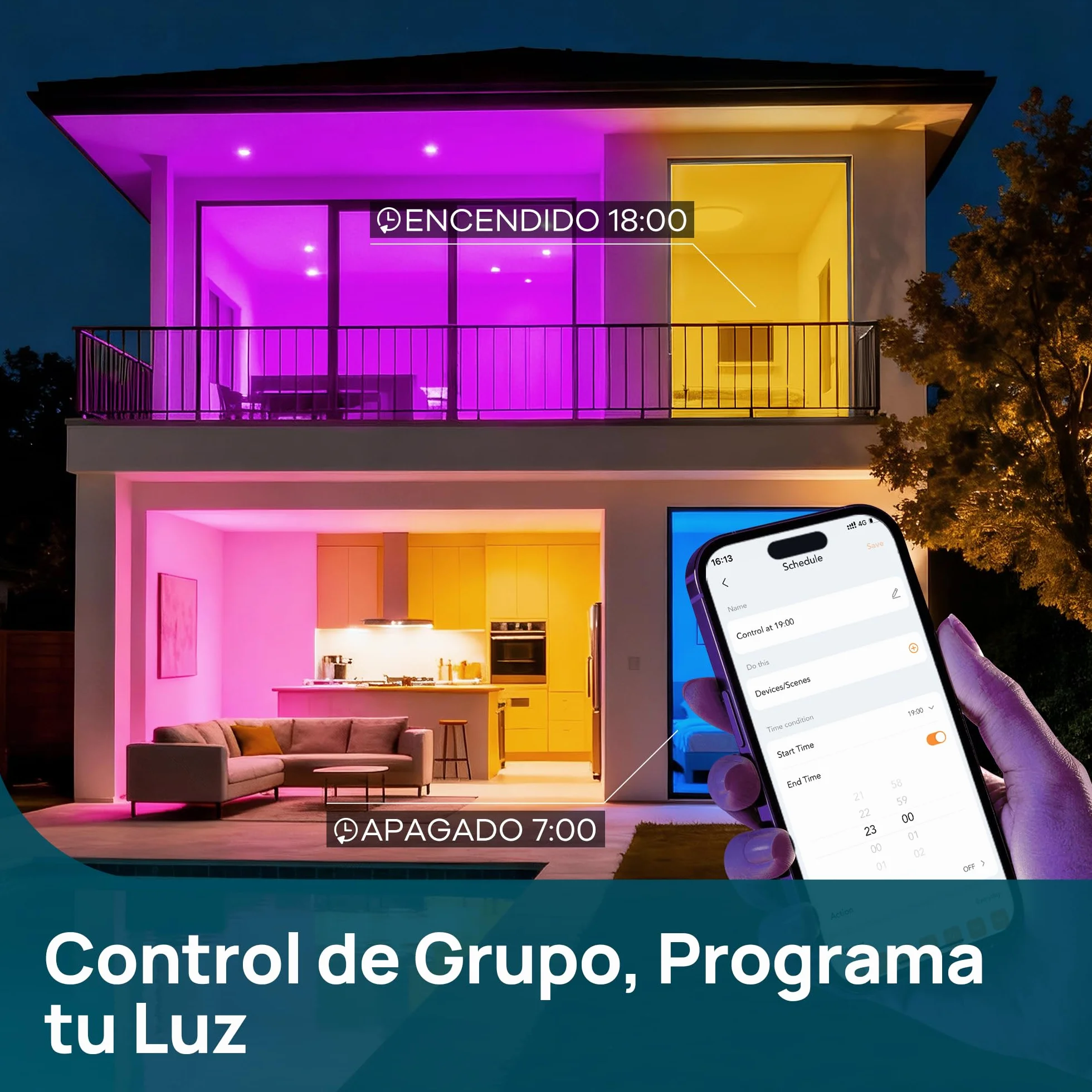 Linkind Bombilla Inteligente E27 Matter de 1600 lm, Compatible con HomeKit (104 escenas), 14 W, RGBTW de 2,4 GHz,Compatible con Apple HomeKit/Alexa/Siri/Google/SmartThings, 3 unidades