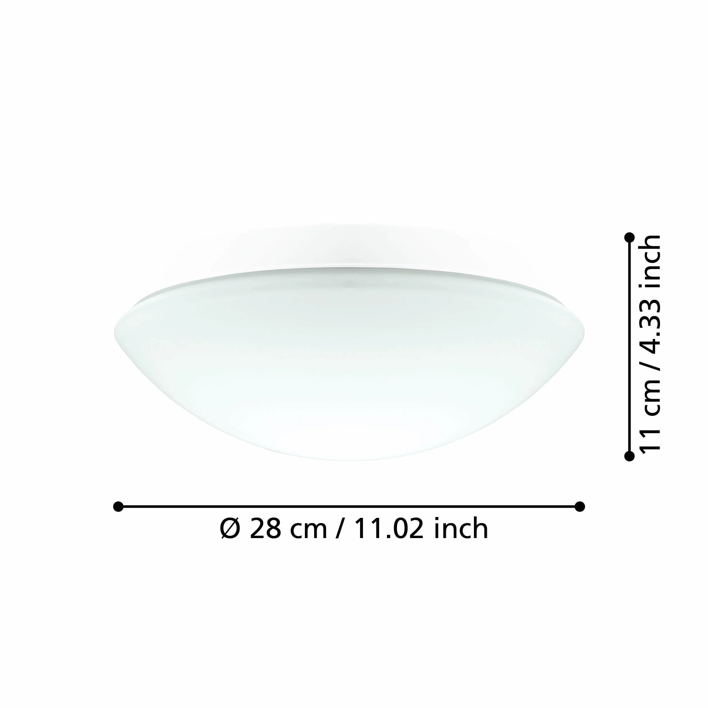 Eglo Lámpara de techo Bari-M con sensor de movimiento y luz diurna, IP44, E27