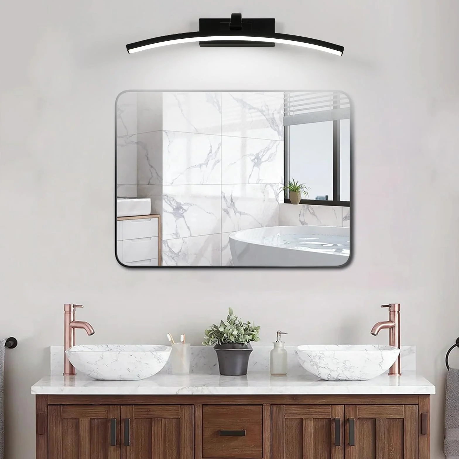 DELIPOP Luz de Espejo Baño LED 40cm IP44 6500K Blanco Frío