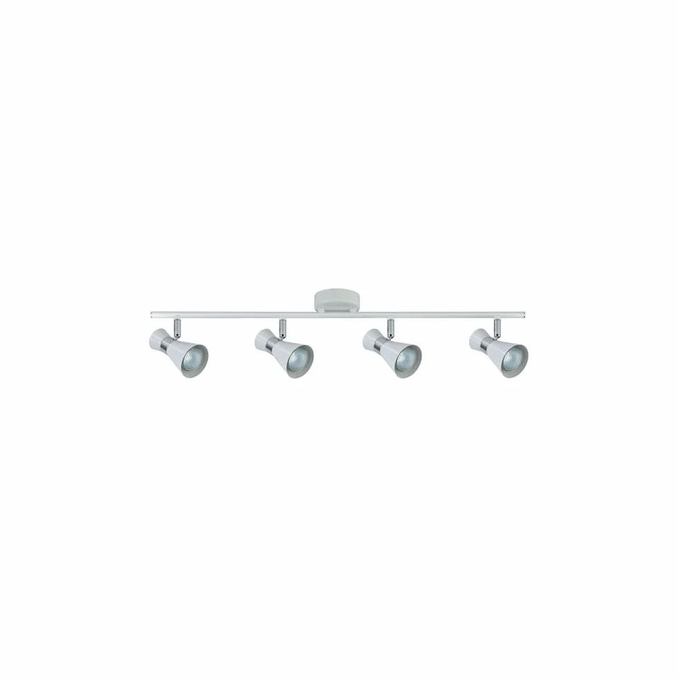 FABRILAMP Novedad Regleta MAXIMO 4 focos para baño, blanco-cromo