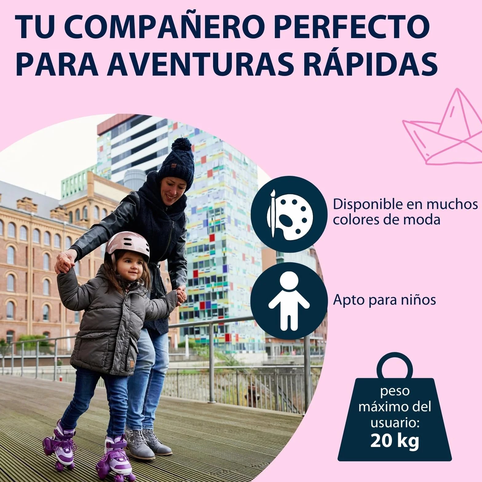 HUDORA Roller Skates My First Quad Patines para niños Ajustables hasta 20 kg Ruedas Grandes