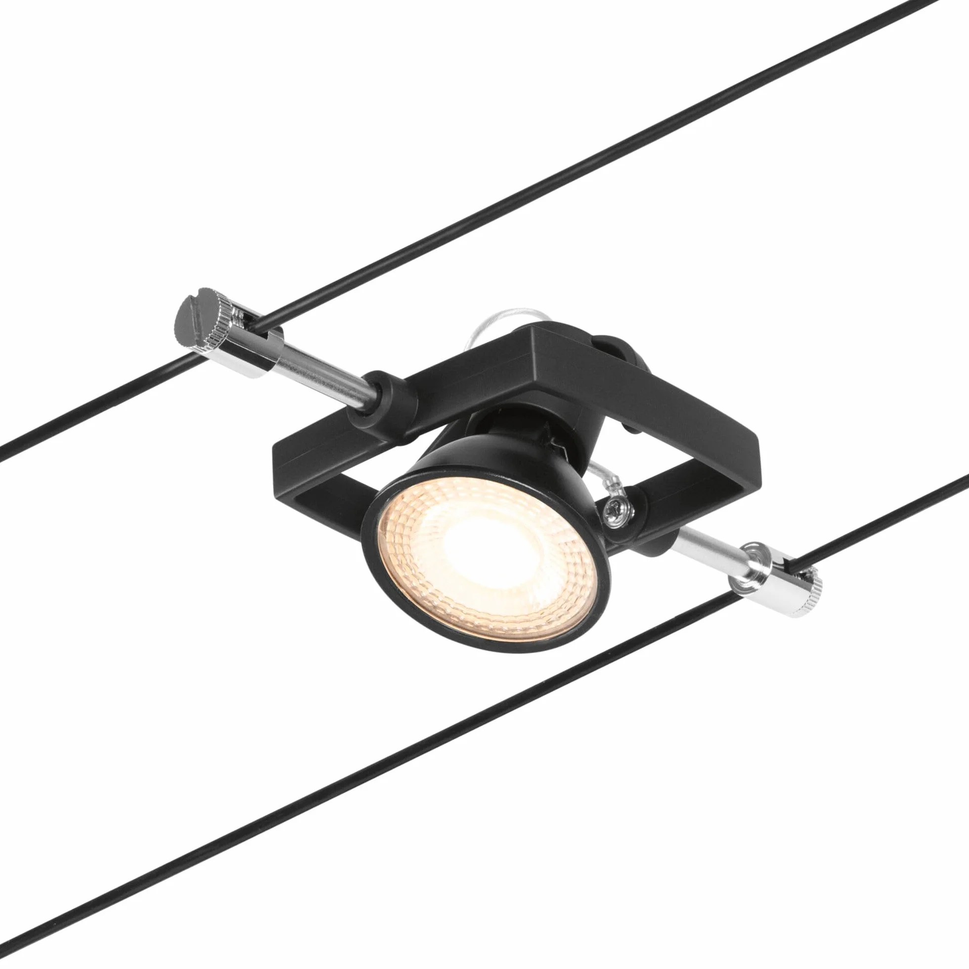 Paulmann Mac II Sistema de Cableado, Corriente Continua, Máx. 5x10 W, GU5.3, Cromado Mate