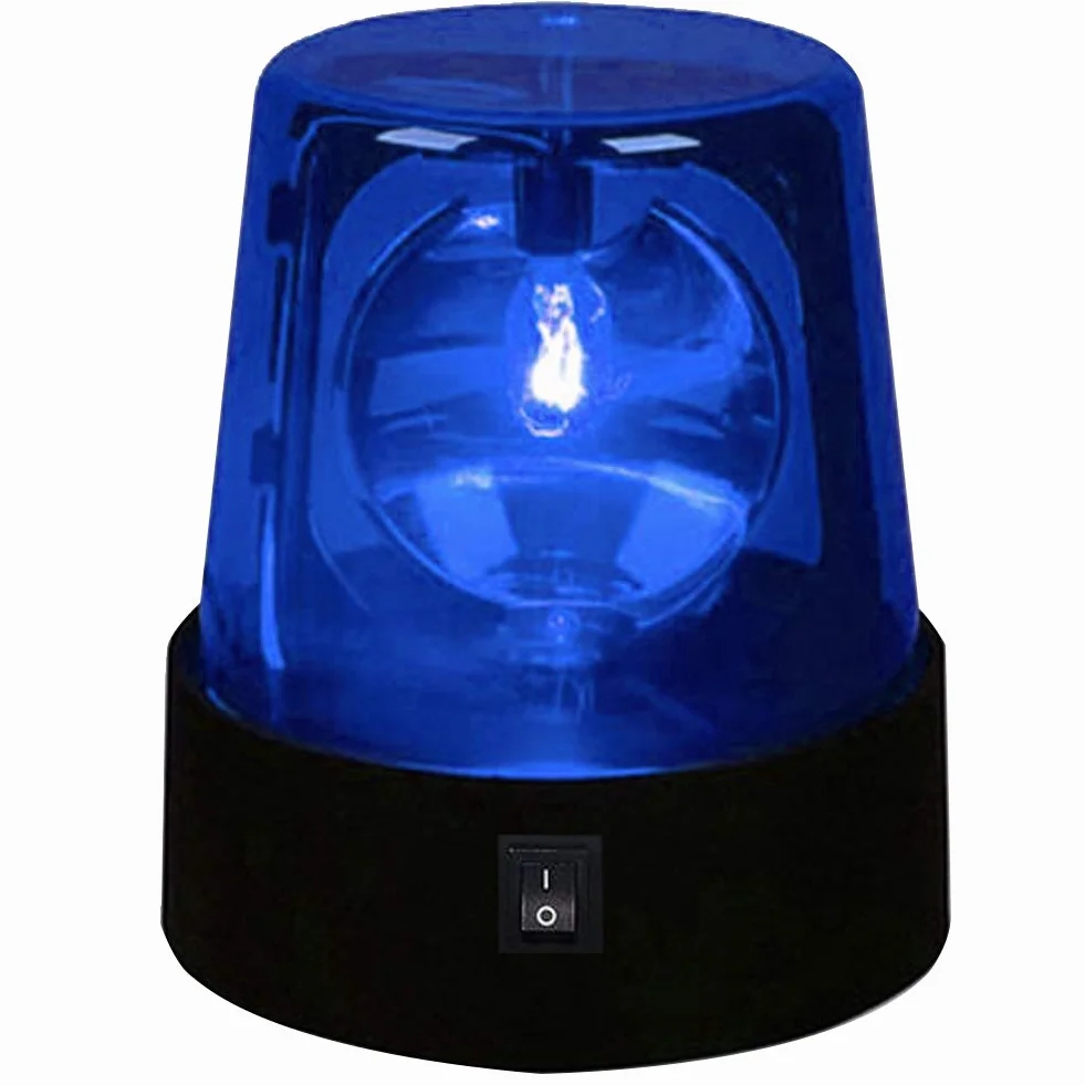 Kisbeibi Luces de advertencia, bola de escenario, luz de advertencia LED, luz giratoria de 360 grados, luces de flash DJ, decoración para club, fiestas en casa, salas de baile (azul)