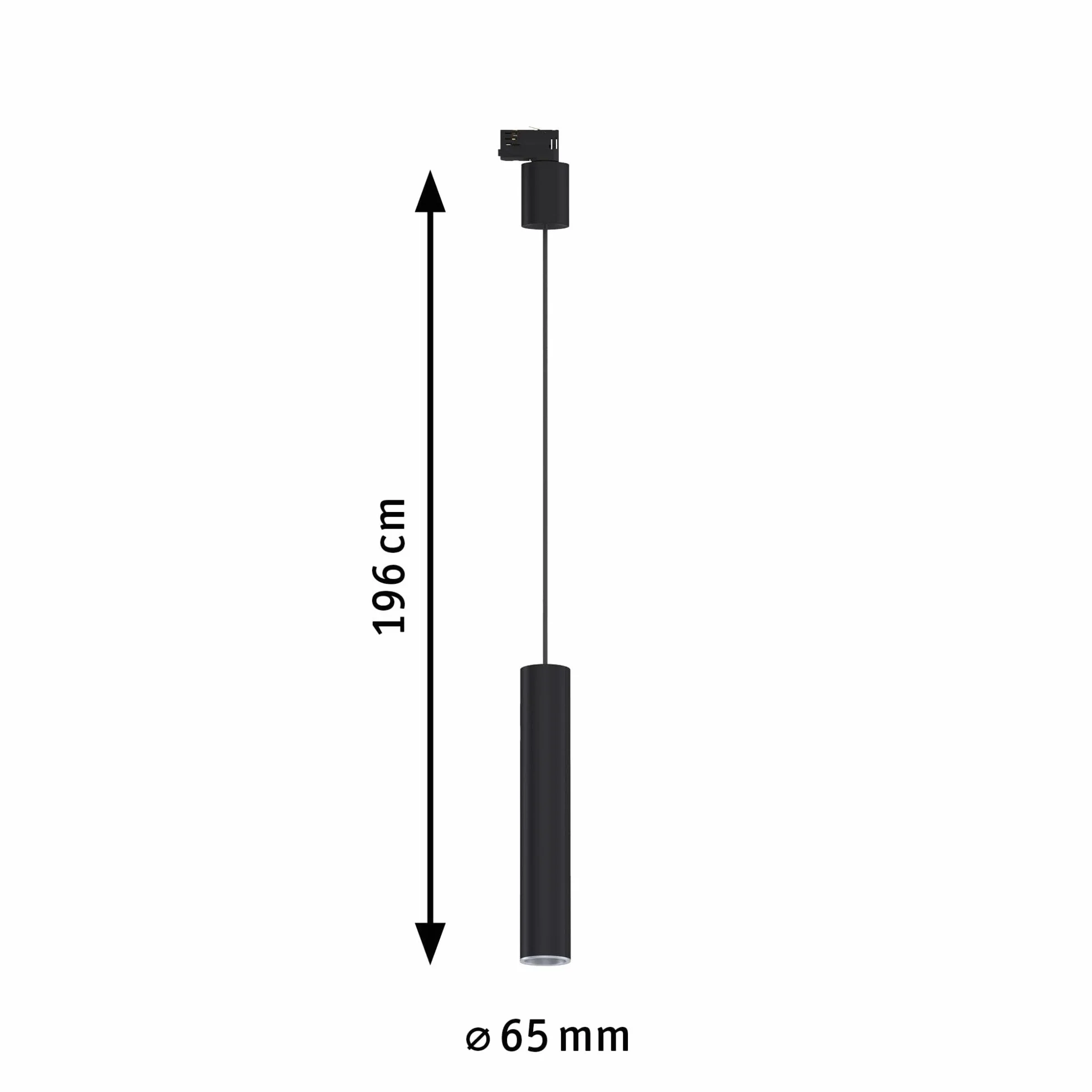 Paulmann 95399 Sistema de raíles ProRail3 péndulo Artemons máx. 10 W negro raíl metal, plástico, sistema de iluminación GU10